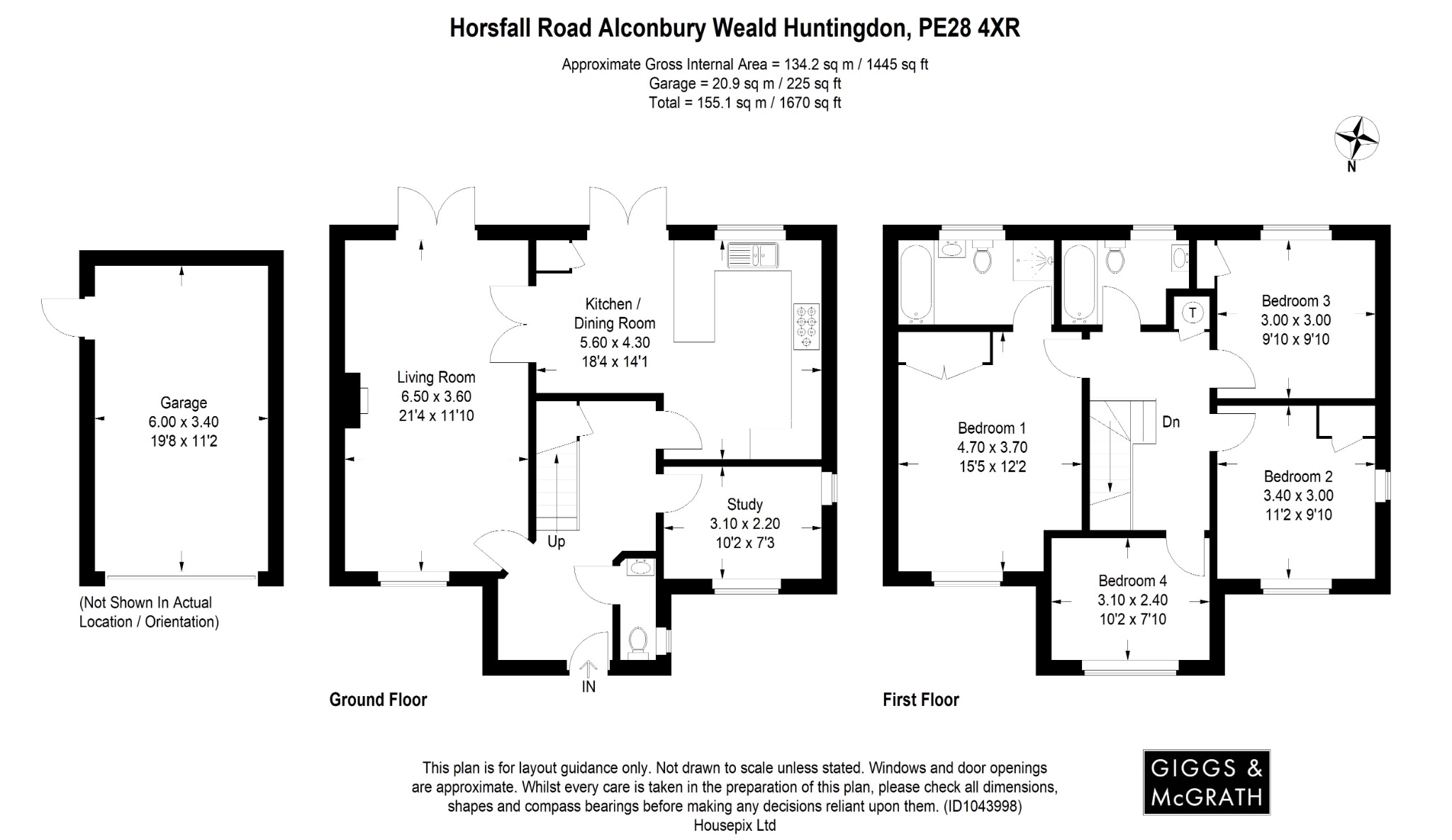 4 bed detached house for sale in Horsfall Road, Huntingdon - Property Floorplan