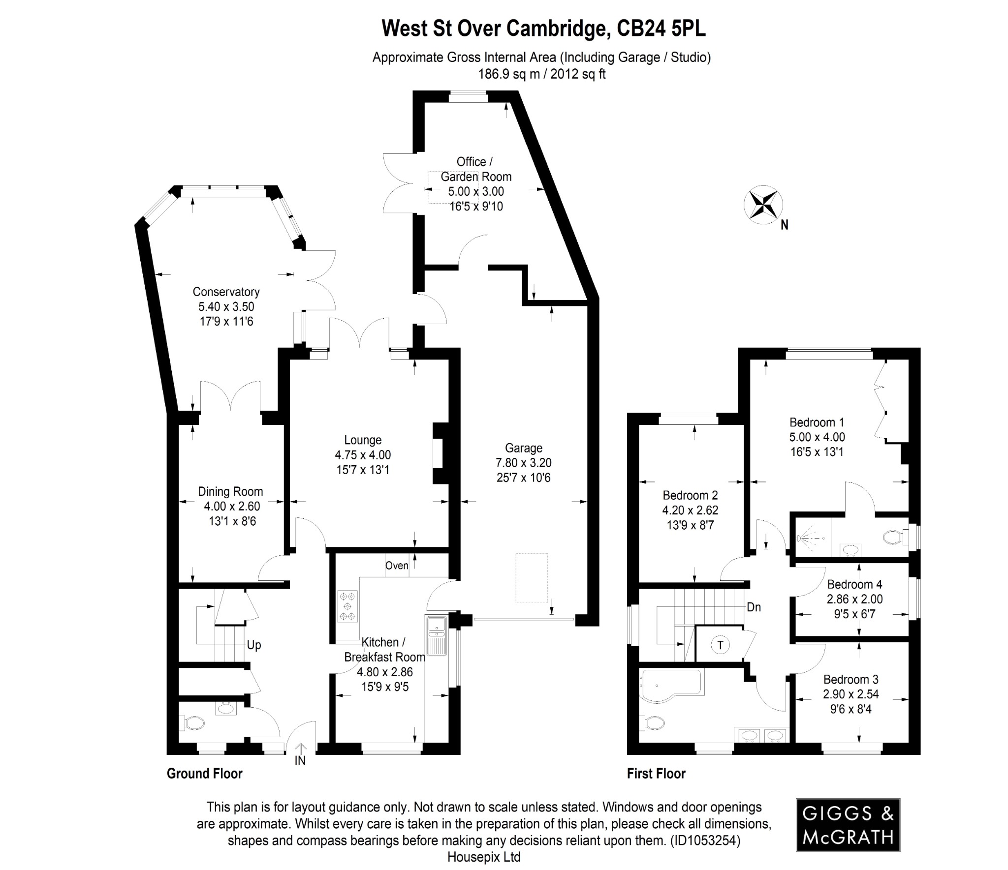 4 bed detached house for sale in West Street, Cambridge - Property Floorplan