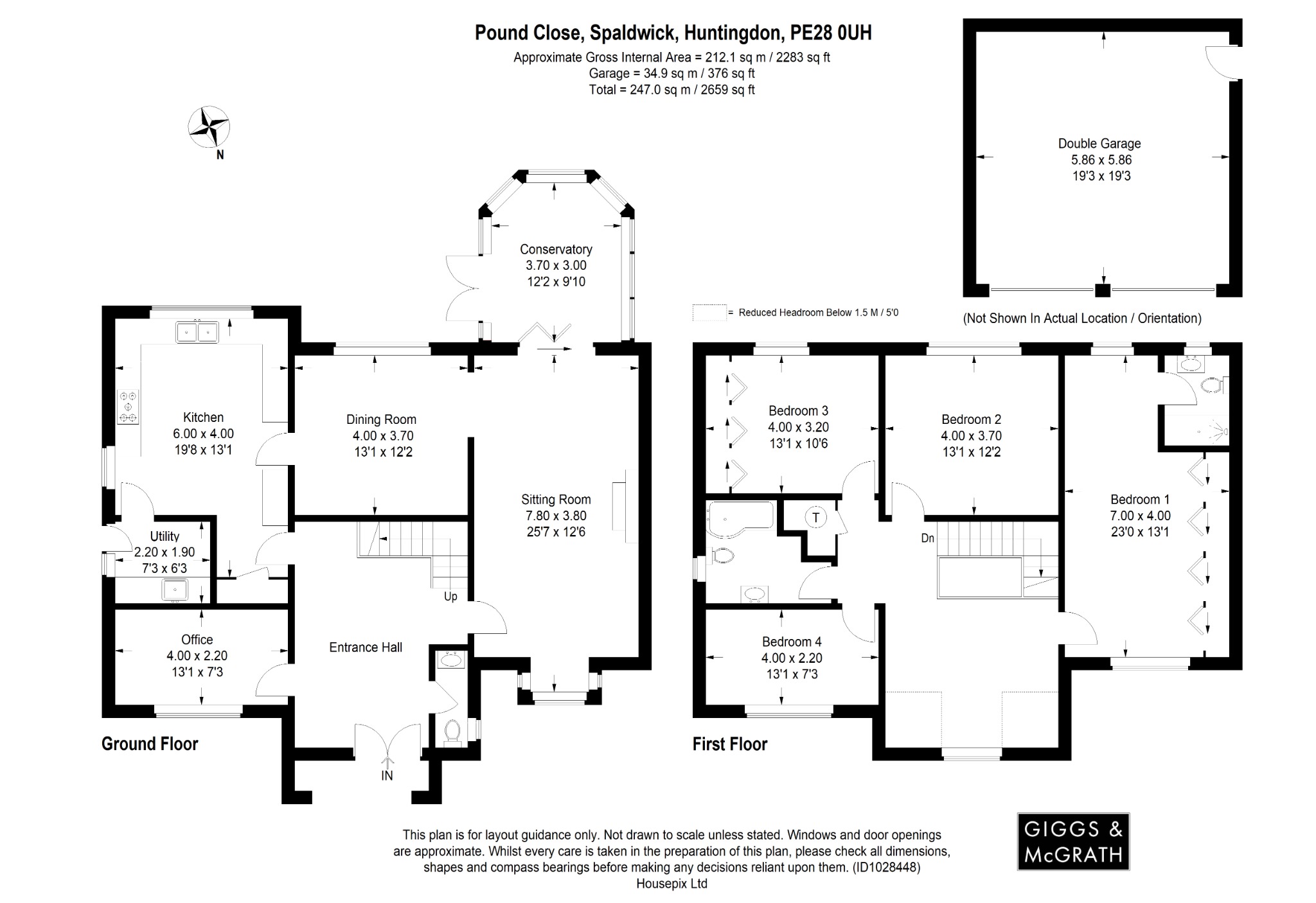 4 bed detached house for sale in Pound Close, Huntingdon - Property Floorplan