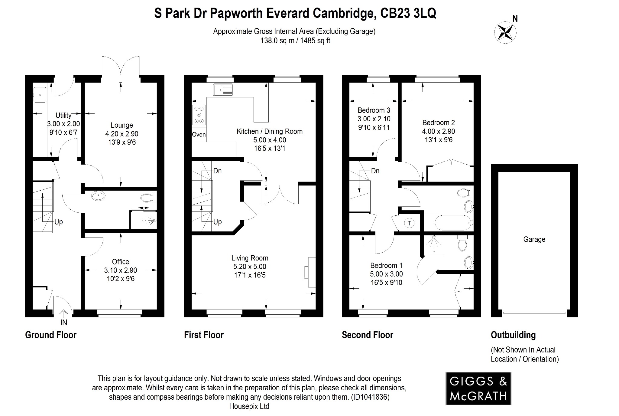 4 bed town house for sale in South Park Drive, Cambridge - Property Floorplan