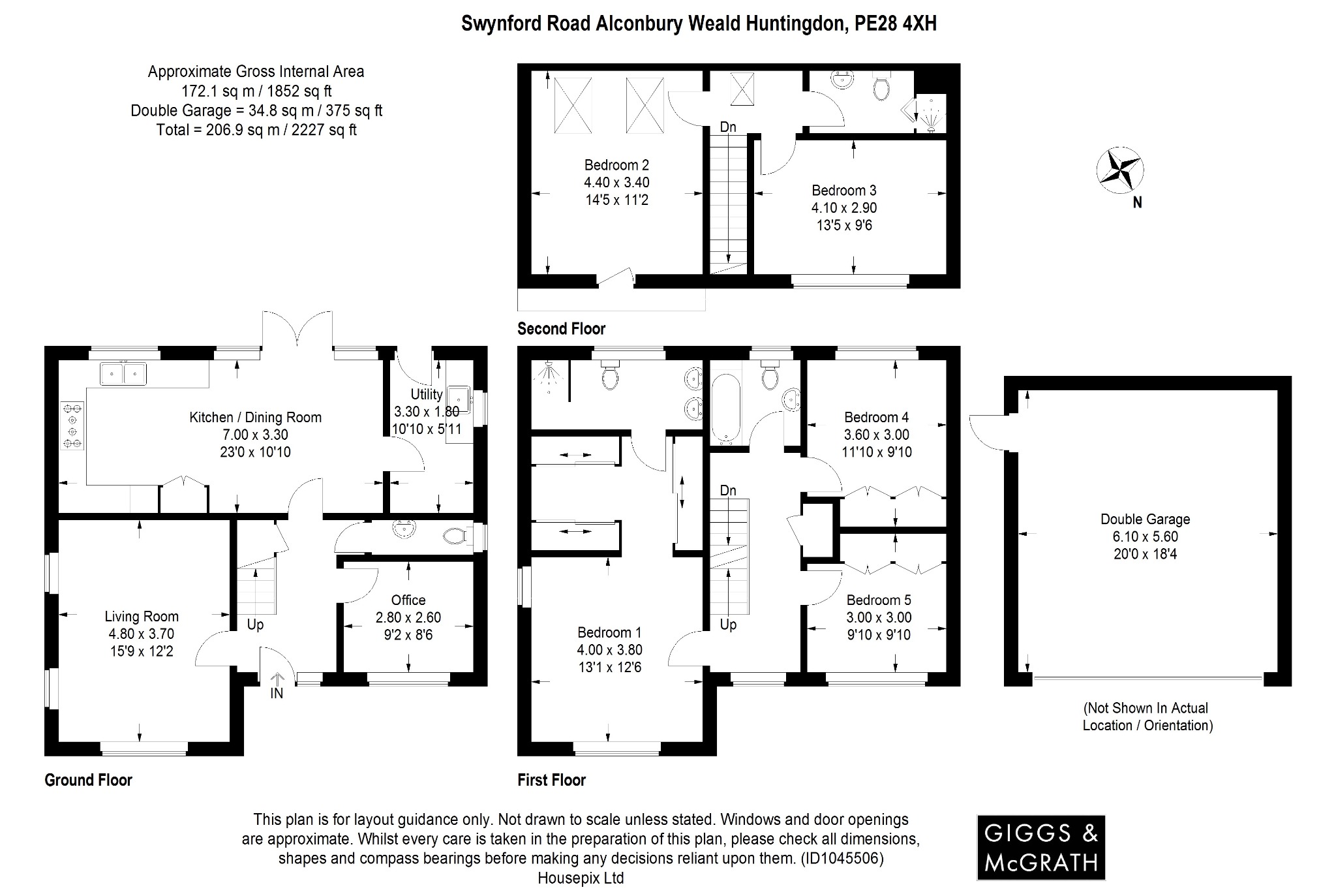 5 bed detached house for sale in Swynford Road, Huntingdon - Property Floorplan