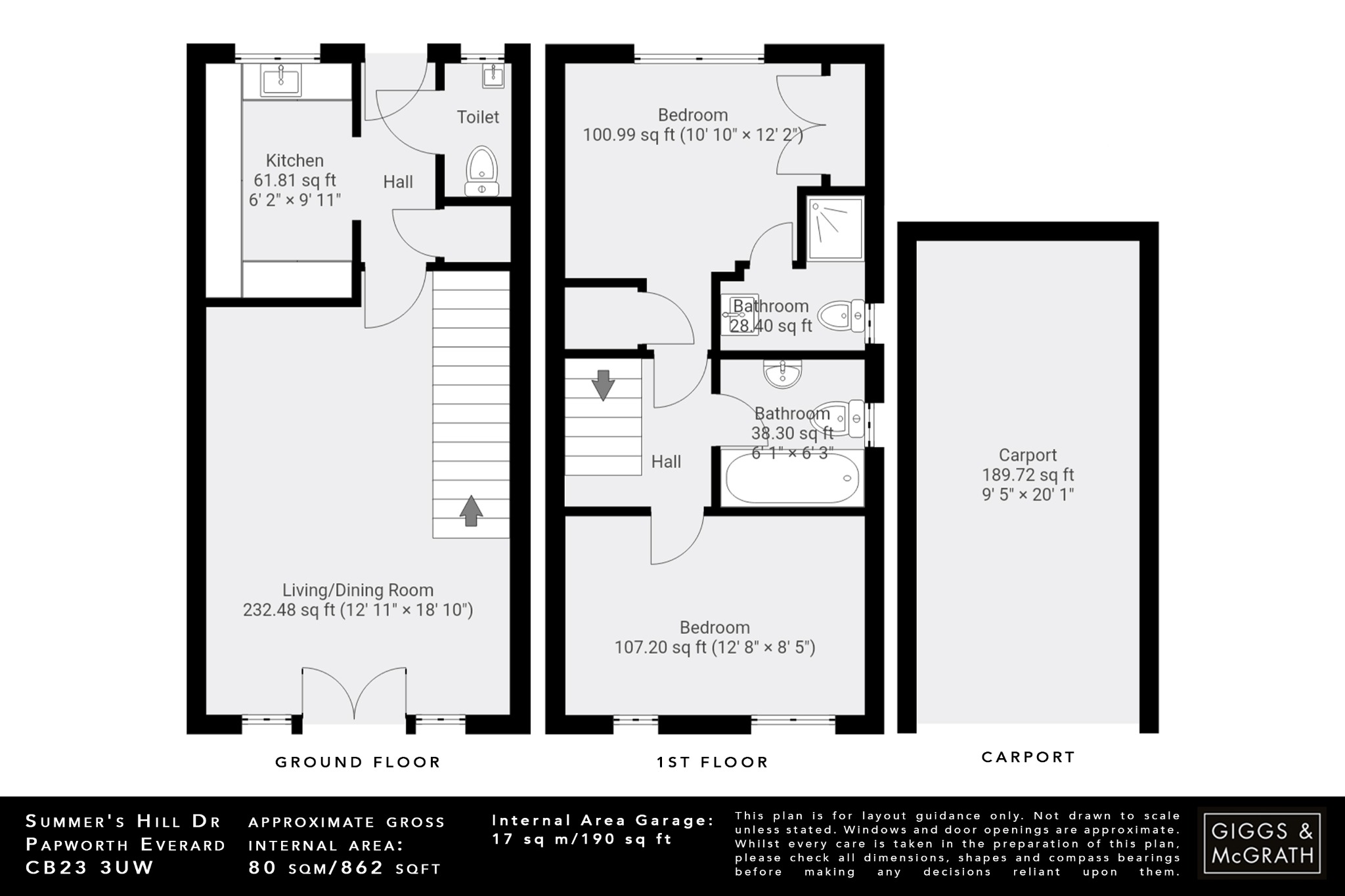 2 bed semi-detached house for sale in Summer's Hill Drive, Cambridge - Property Floorplan