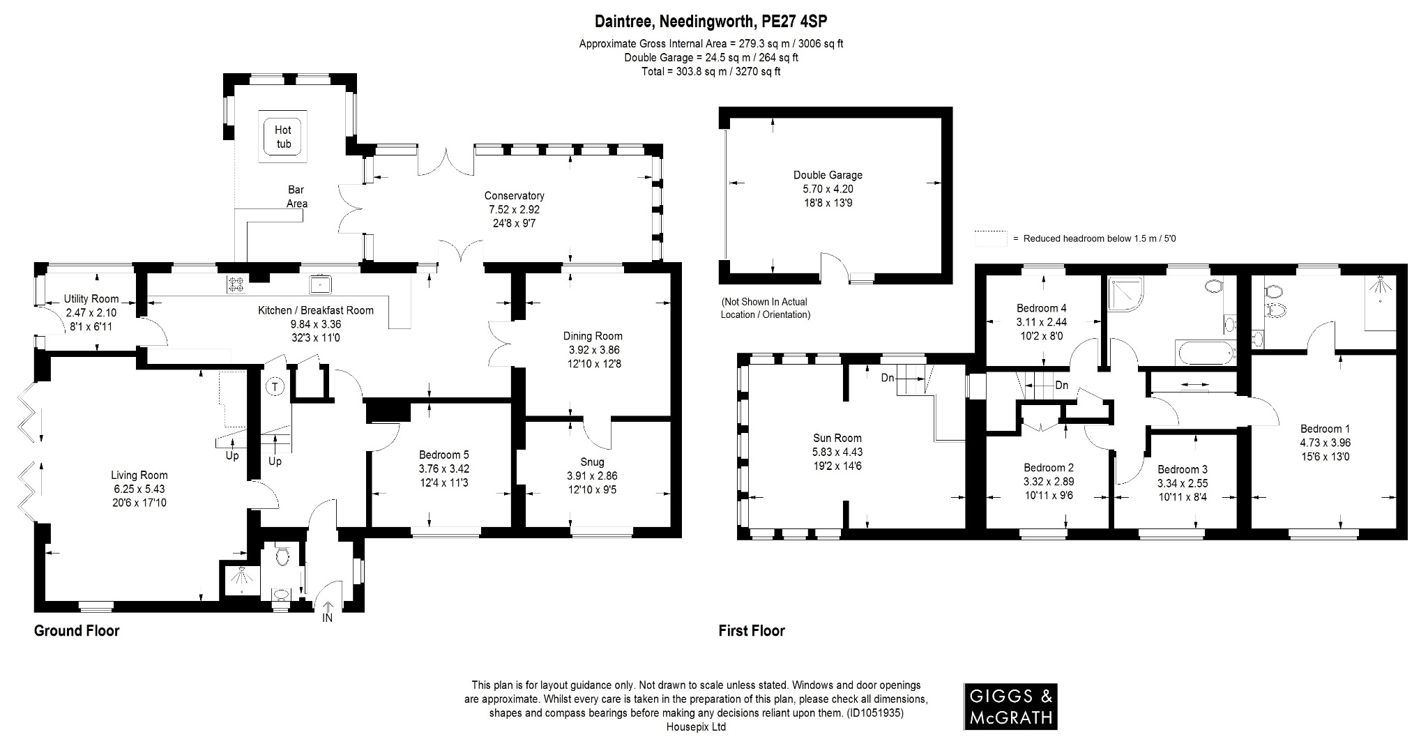 5 bed detached house for sale in Daintree, St Ives - Property Floorplan
