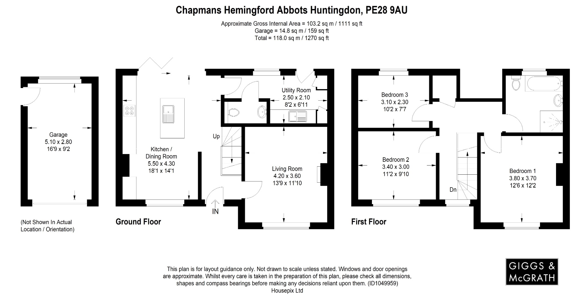 3 bed semi-detached house for sale in Chapmans, Huntingdon - Property Floorplan
