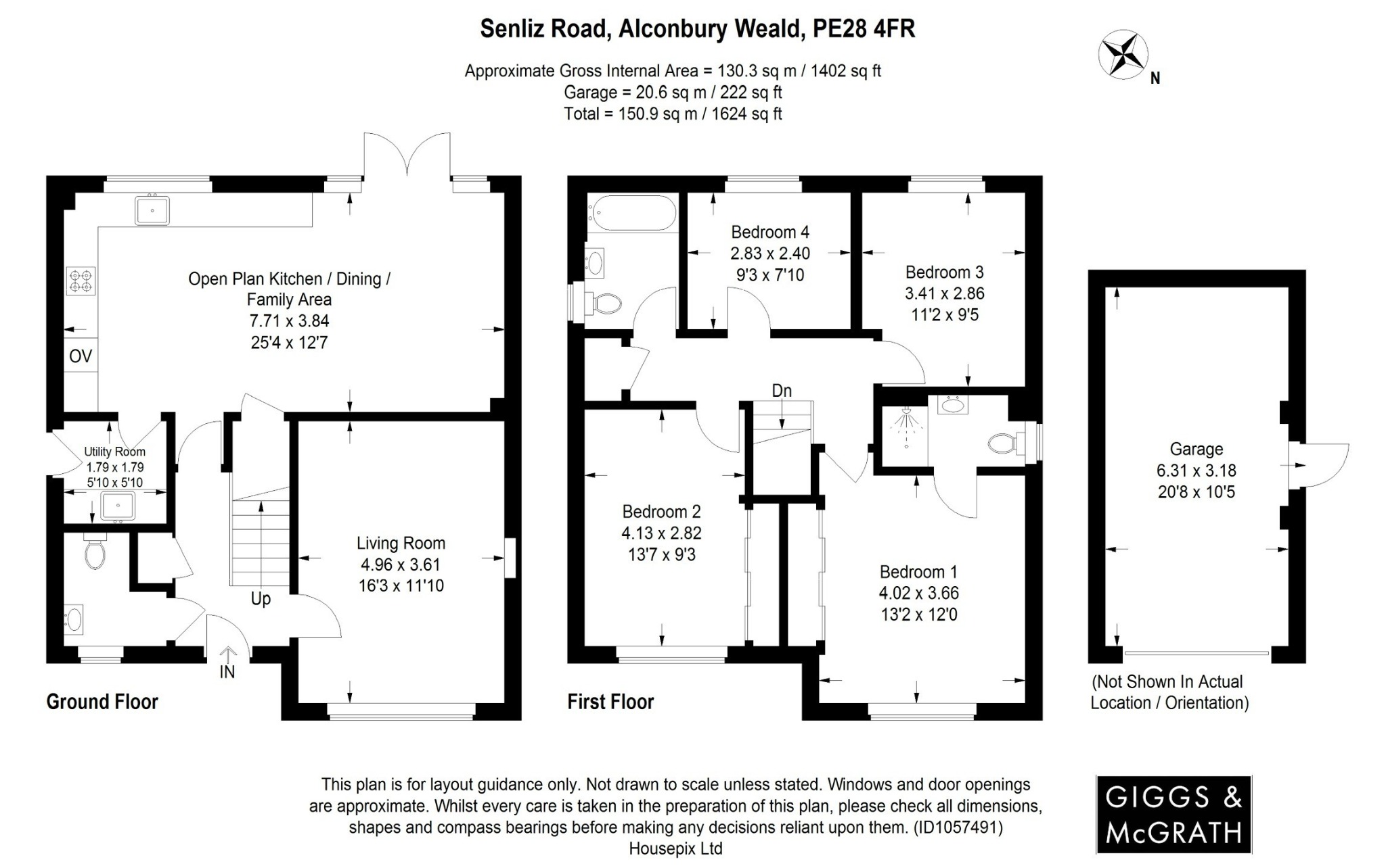 4 bed detached house for sale in Senliz Road, Huntingdon - Property Floorplan
