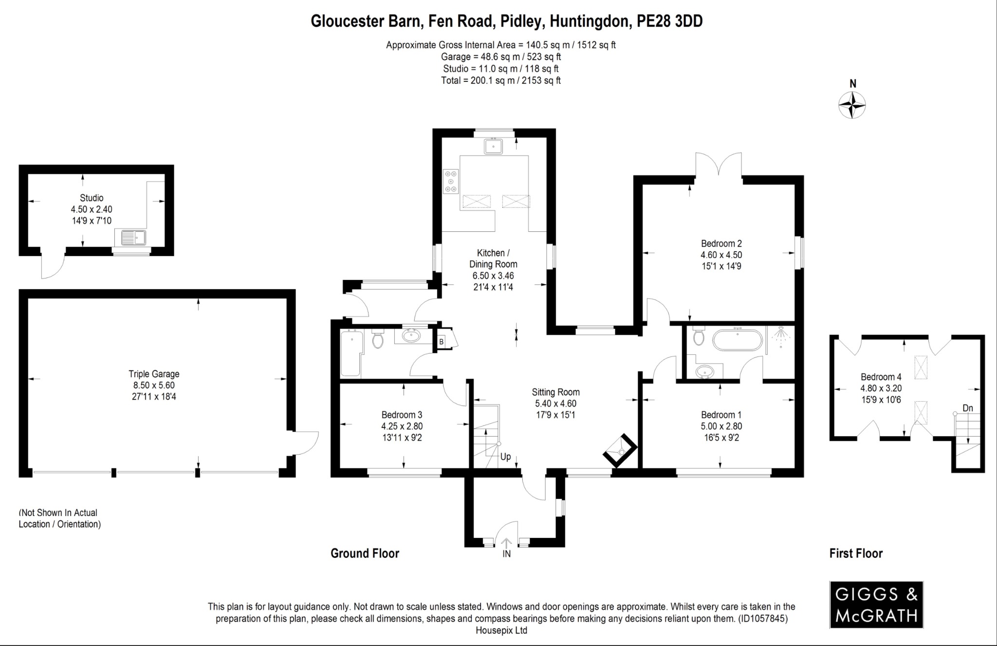 4 bed detached house for sale in Fen Road, Huntingdon - Property Floorplan