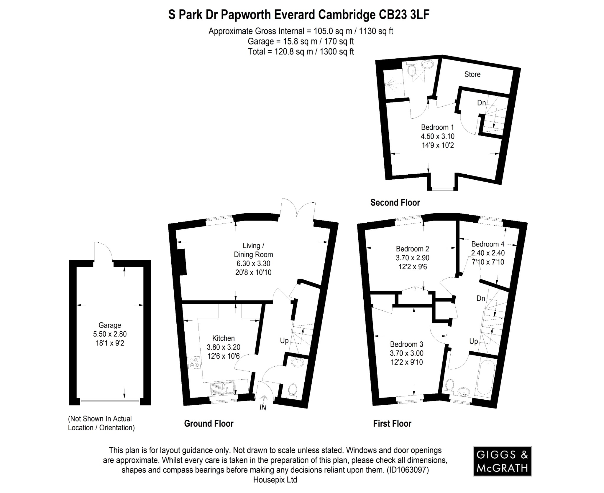 4 bed terraced house for sale in South Park Drive, Cambridge - Property Floorplan