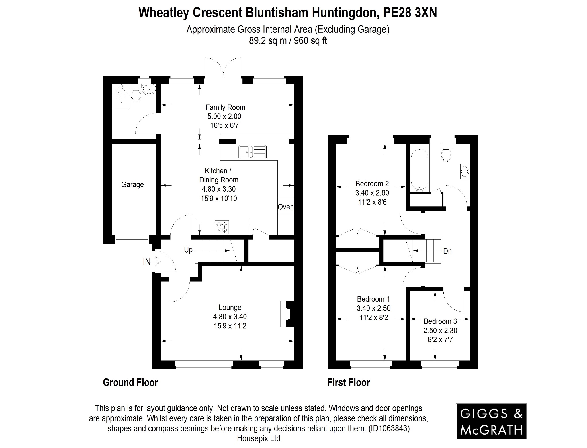 3 bed detached house for sale in Wheatley Crescent, Huntingdon - Property Floorplan