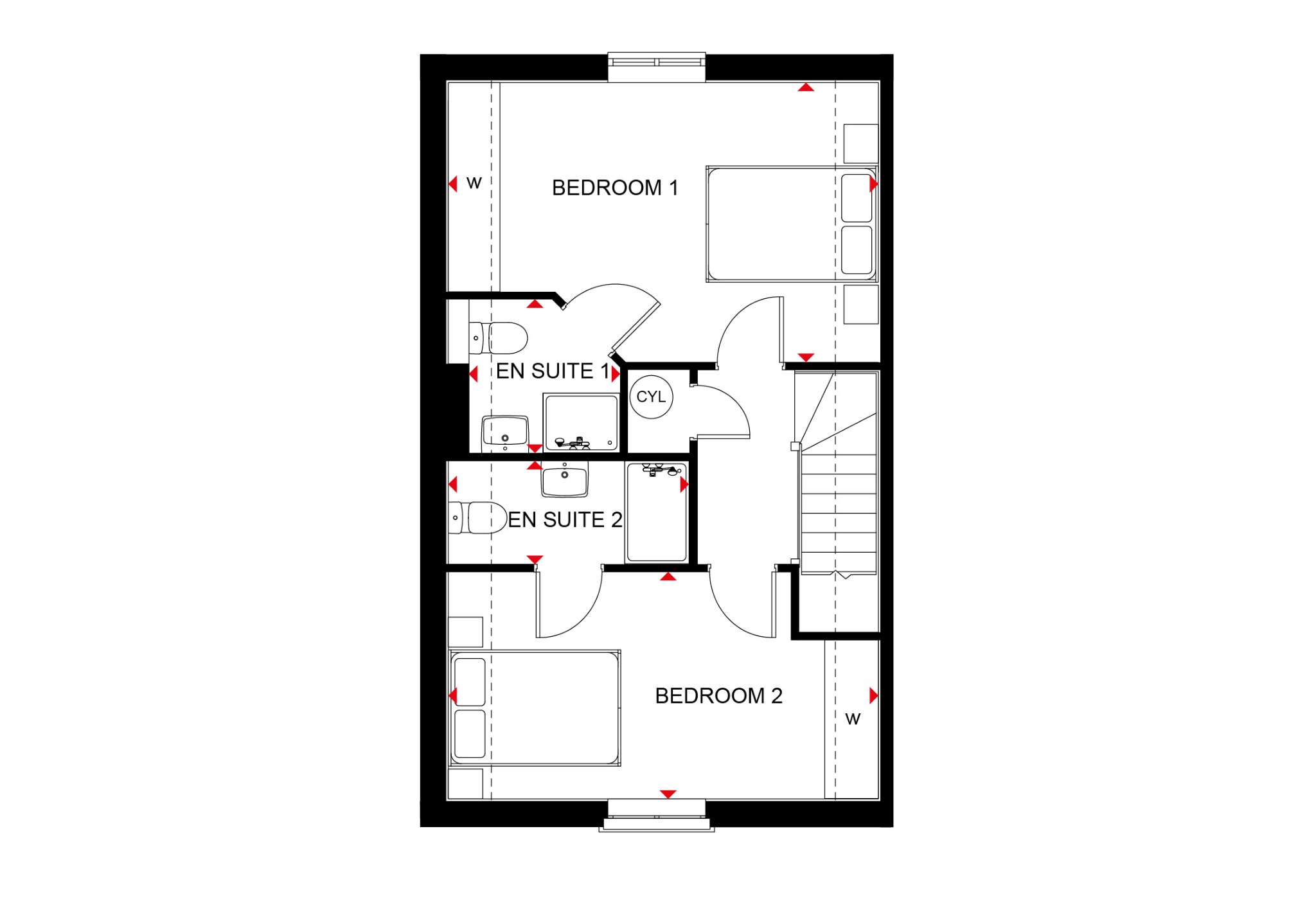 4 bed semi-detached house for sale, Huntingdon - Property Floorplan