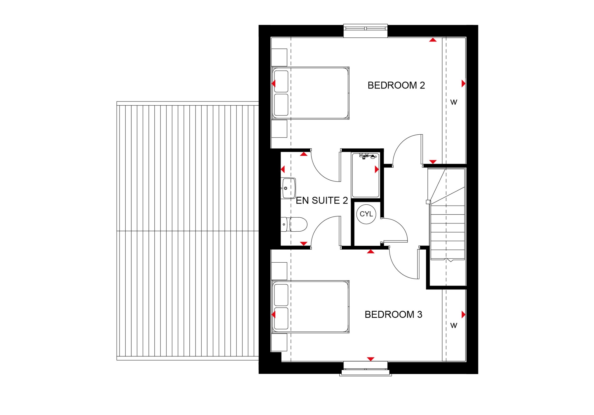 4 bed link detached house for sale, Huntingdon - Property Floorplan