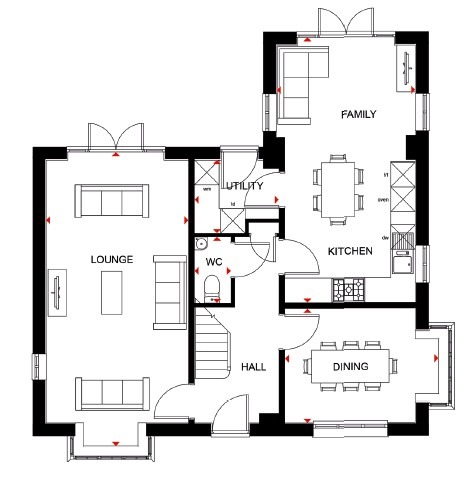 5 bed detached house for sale, Huntingdon - Property Floorplan