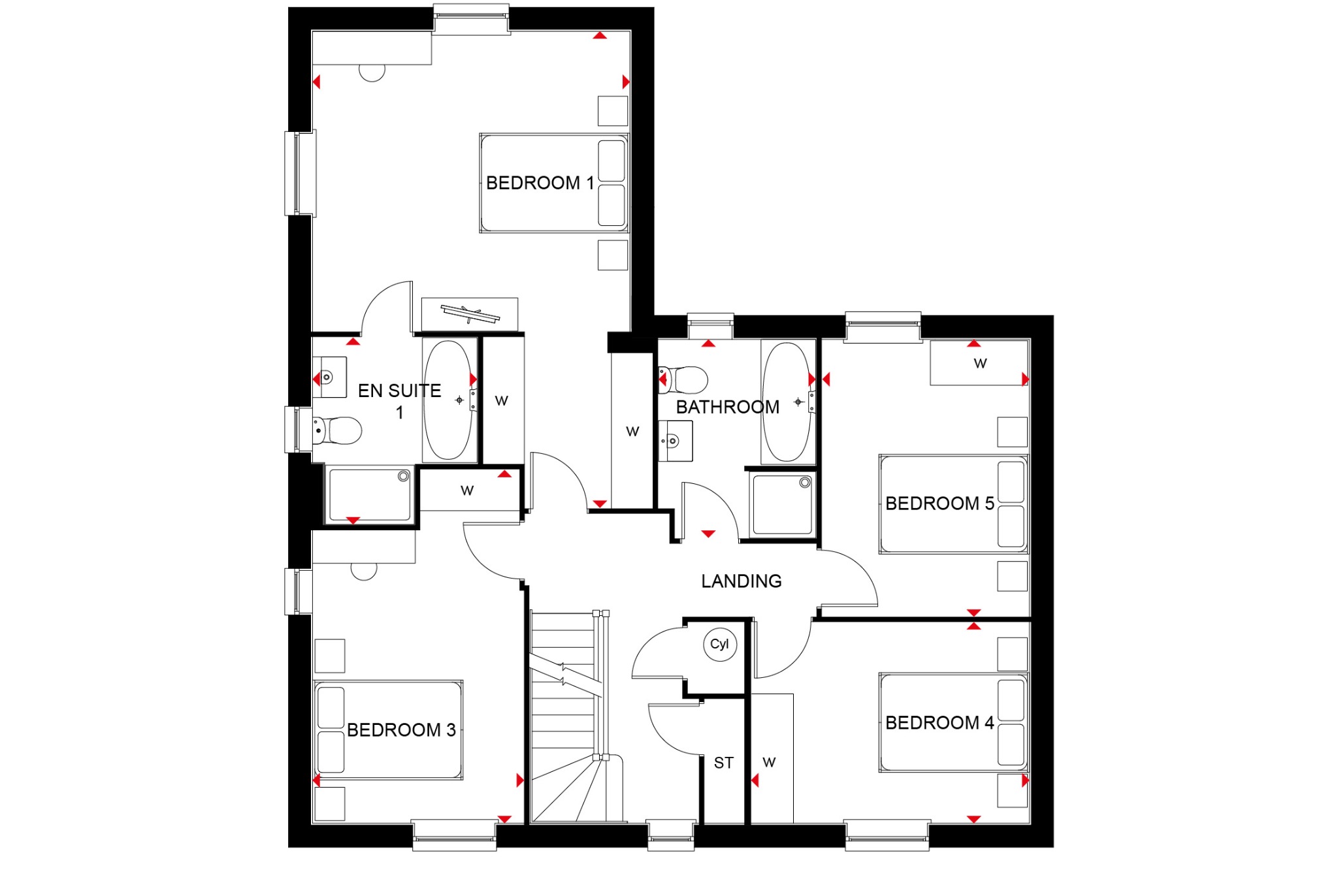 5 bed detached house for sale in Senliz Road, Huntingdon - Property Floorplan