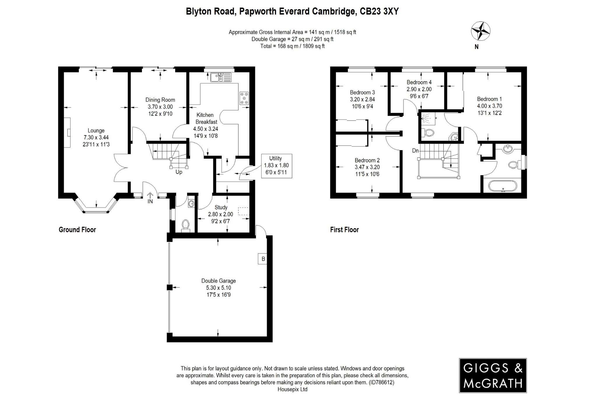 4 bed detached house for sale in Blyton Road, Cambridge - Property Floorplan