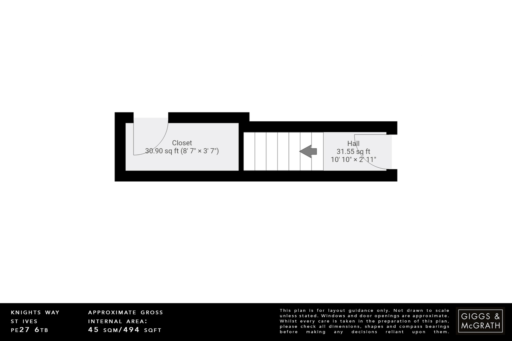 1 bed flat for sale in Knights Way - Property Floorplan