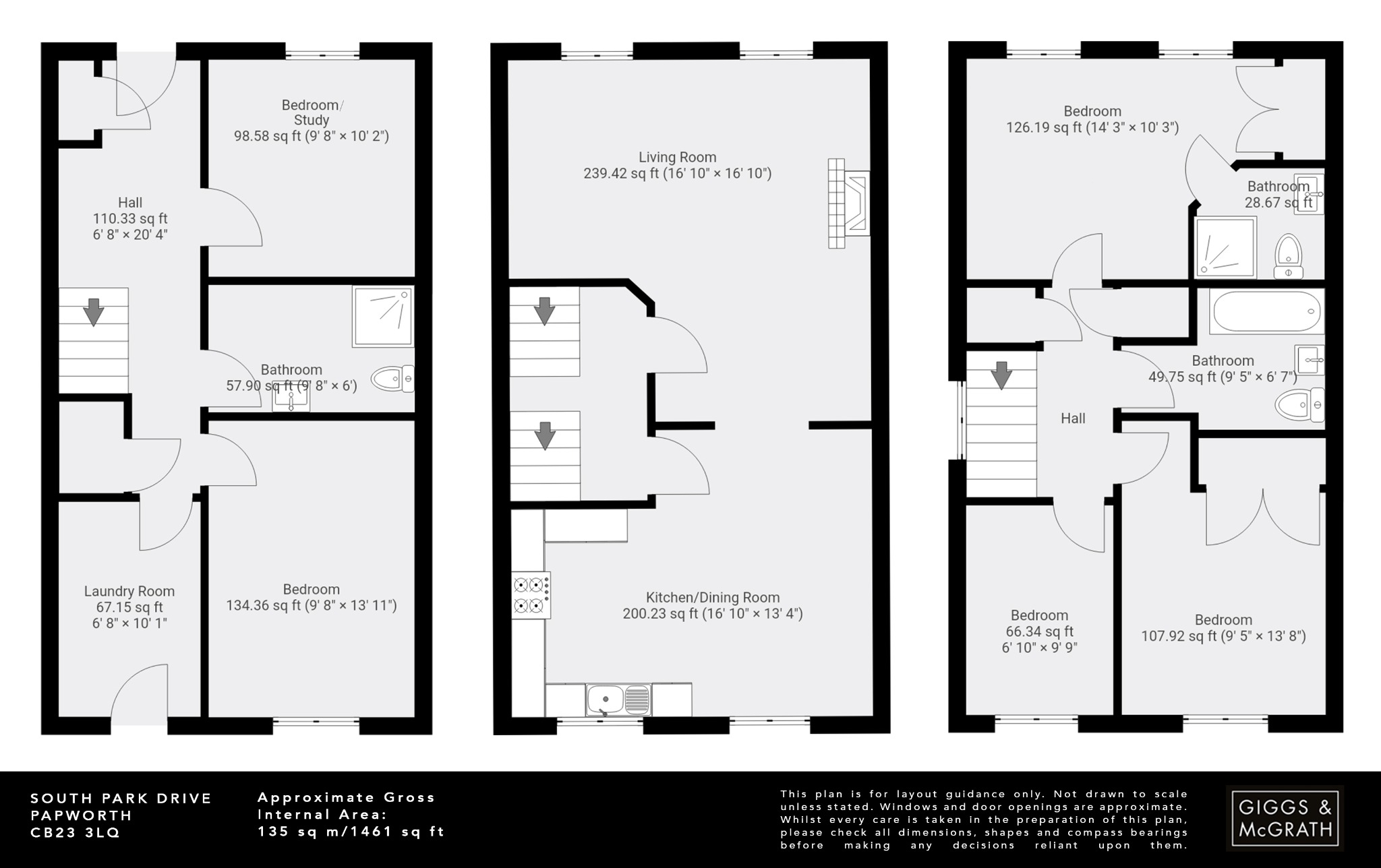 5 bed end of terrace house for sale in South Park Drive, Cambridge - Property Floorplan