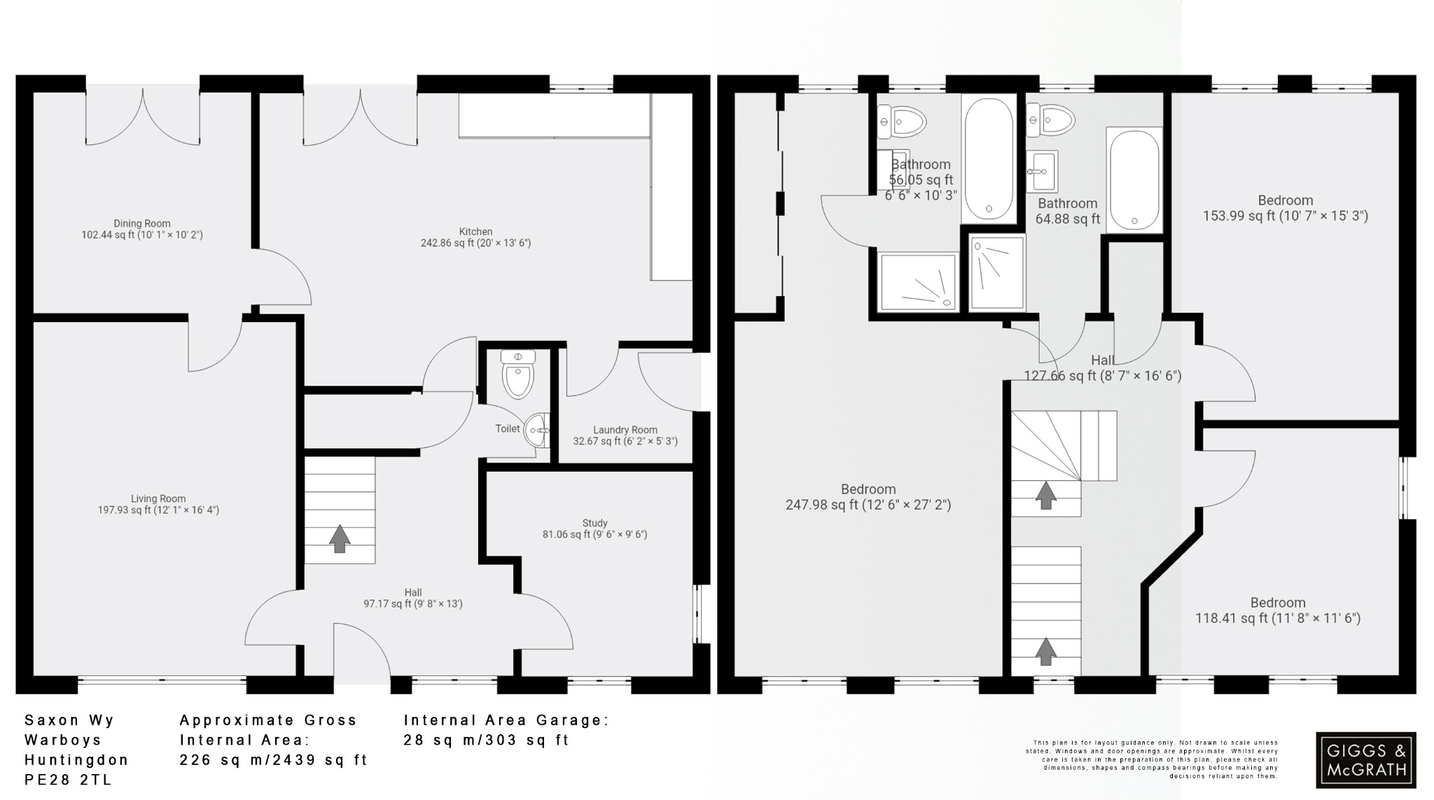 5 bed detached house for sale in Saxon Way, Cambridgeshire - Property Floorplan