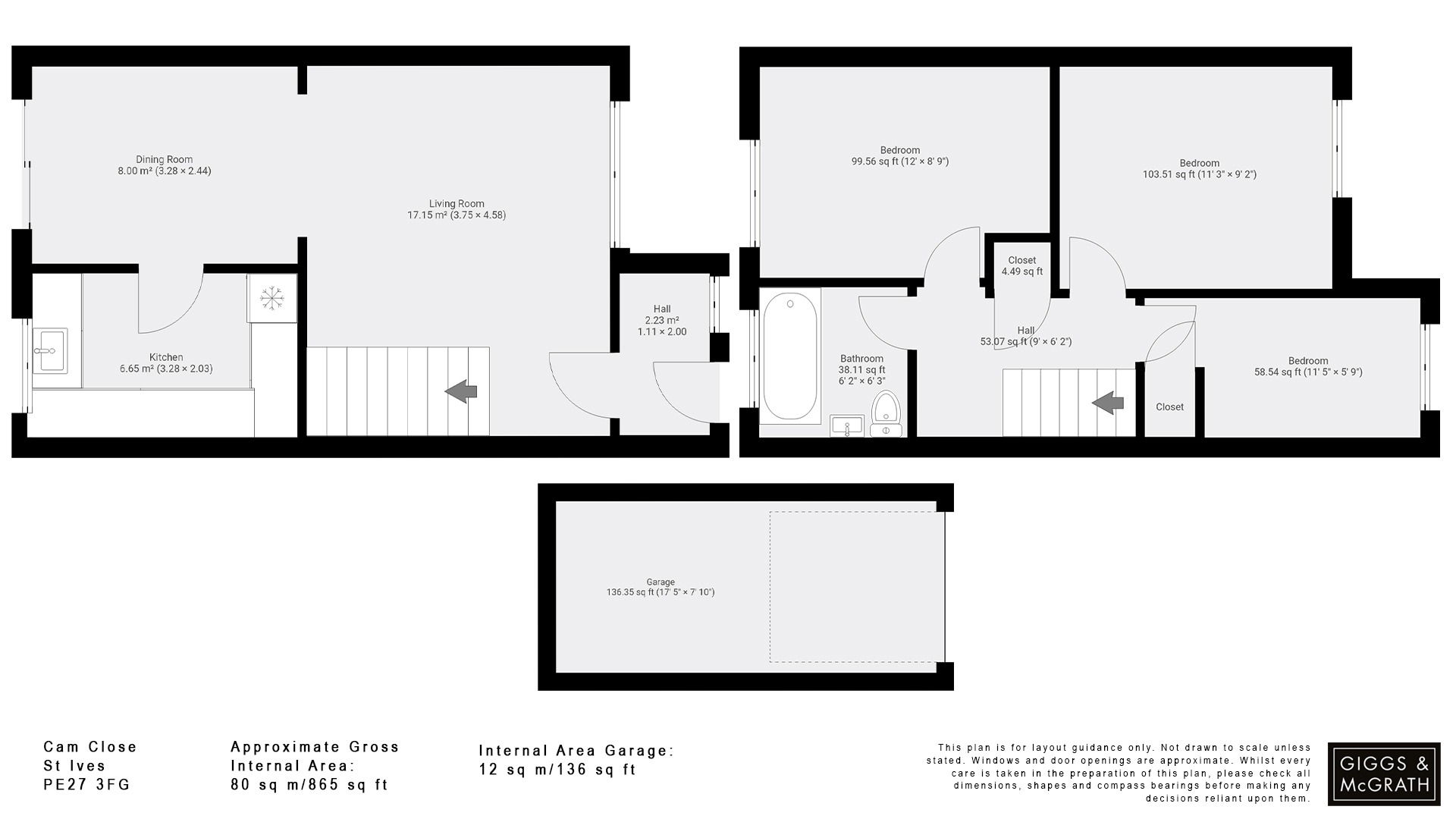 3 bed terraced house for sale in Cam Close - Property Floorplan