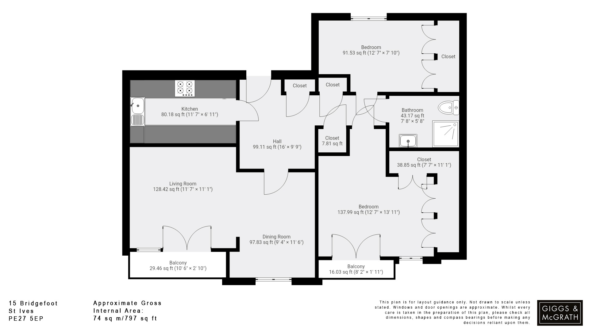 2 bed flat for sale in Bridgefoot, St. Ives - Property Floorplan