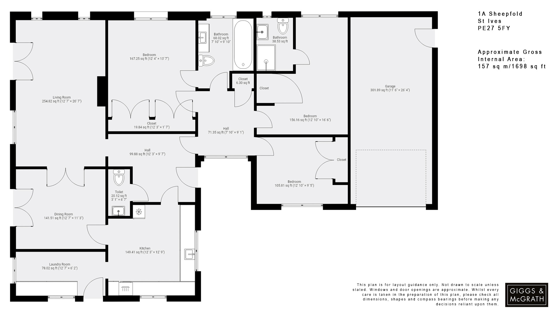 3 bed bungalow for sale in Sheepfold, St. Ives - Property Floorplan