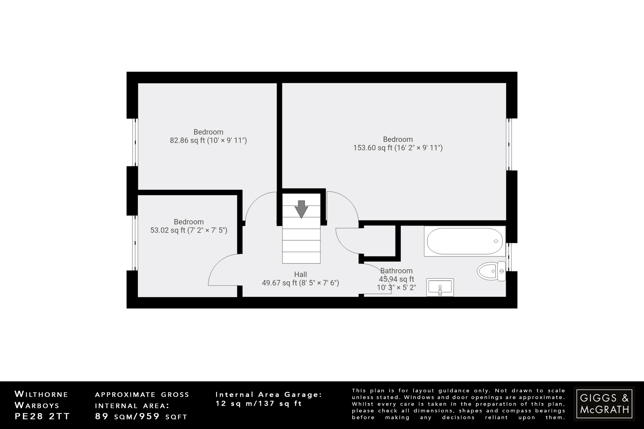 3 bed detached house for sale in Wilthorne, Huntingdon - Property Floorplan