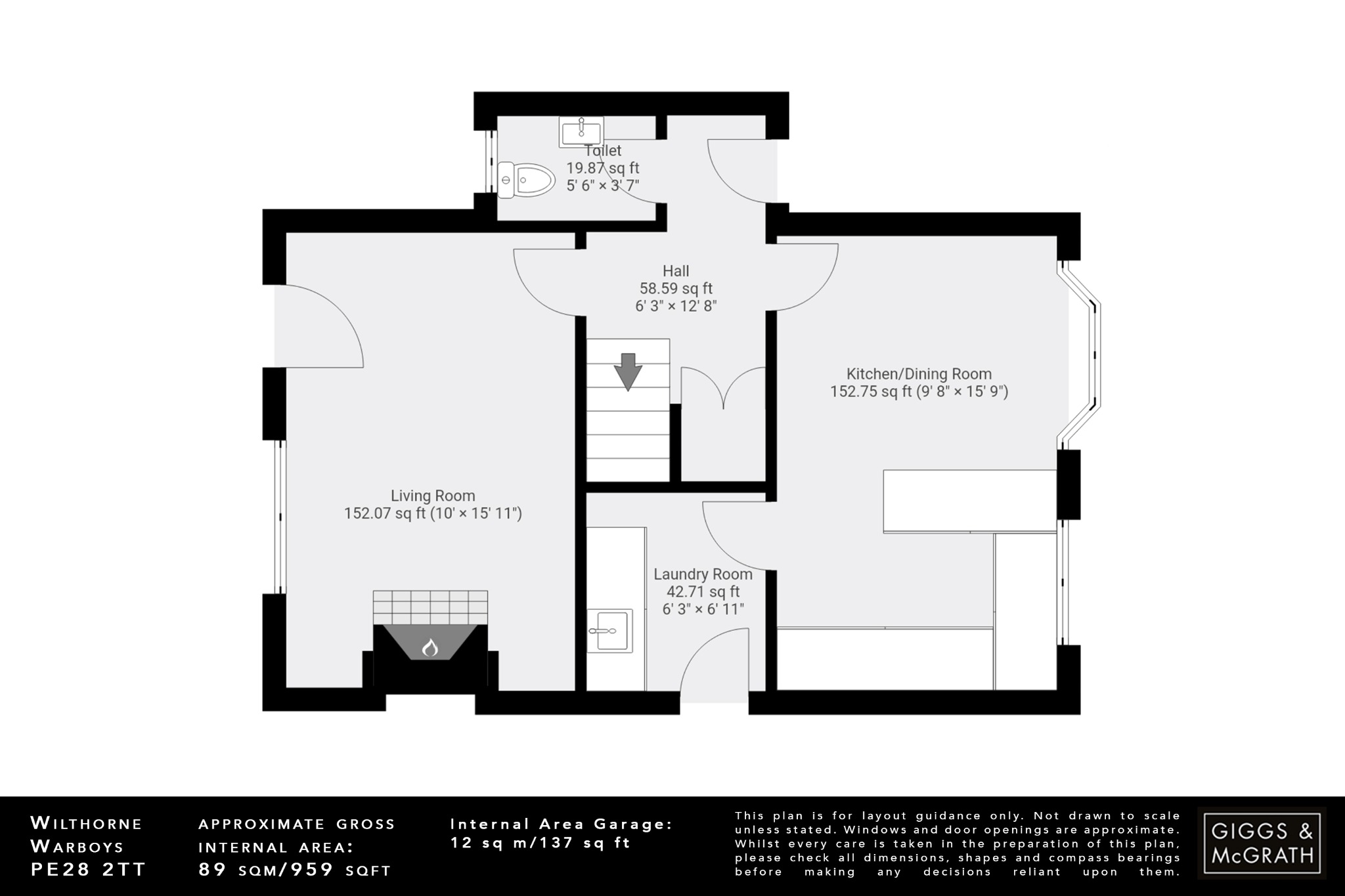 3 bed detached house for sale in Wilthorne, Huntingdon - Property Floorplan