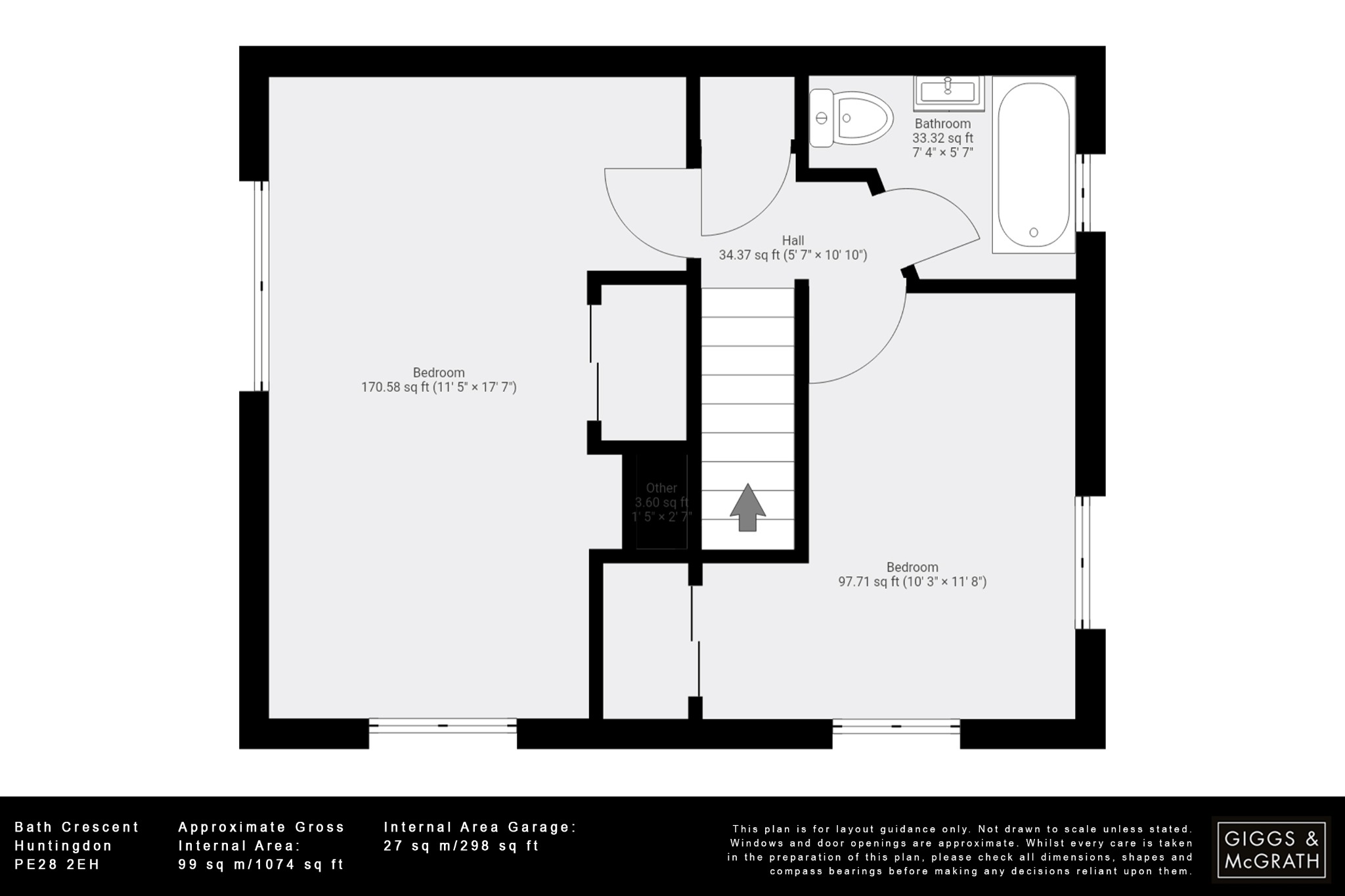 2 bed end of terrace house for sale in Bath Crescent, Huntingdon - Property Floorplan