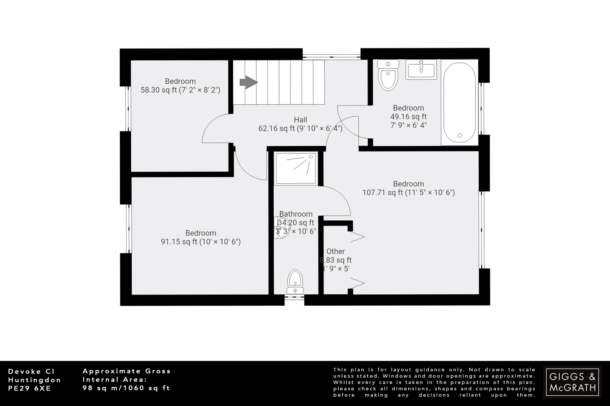 3 bed detached house for sale in Devoke Close, Huntingdon - Property Floorplan