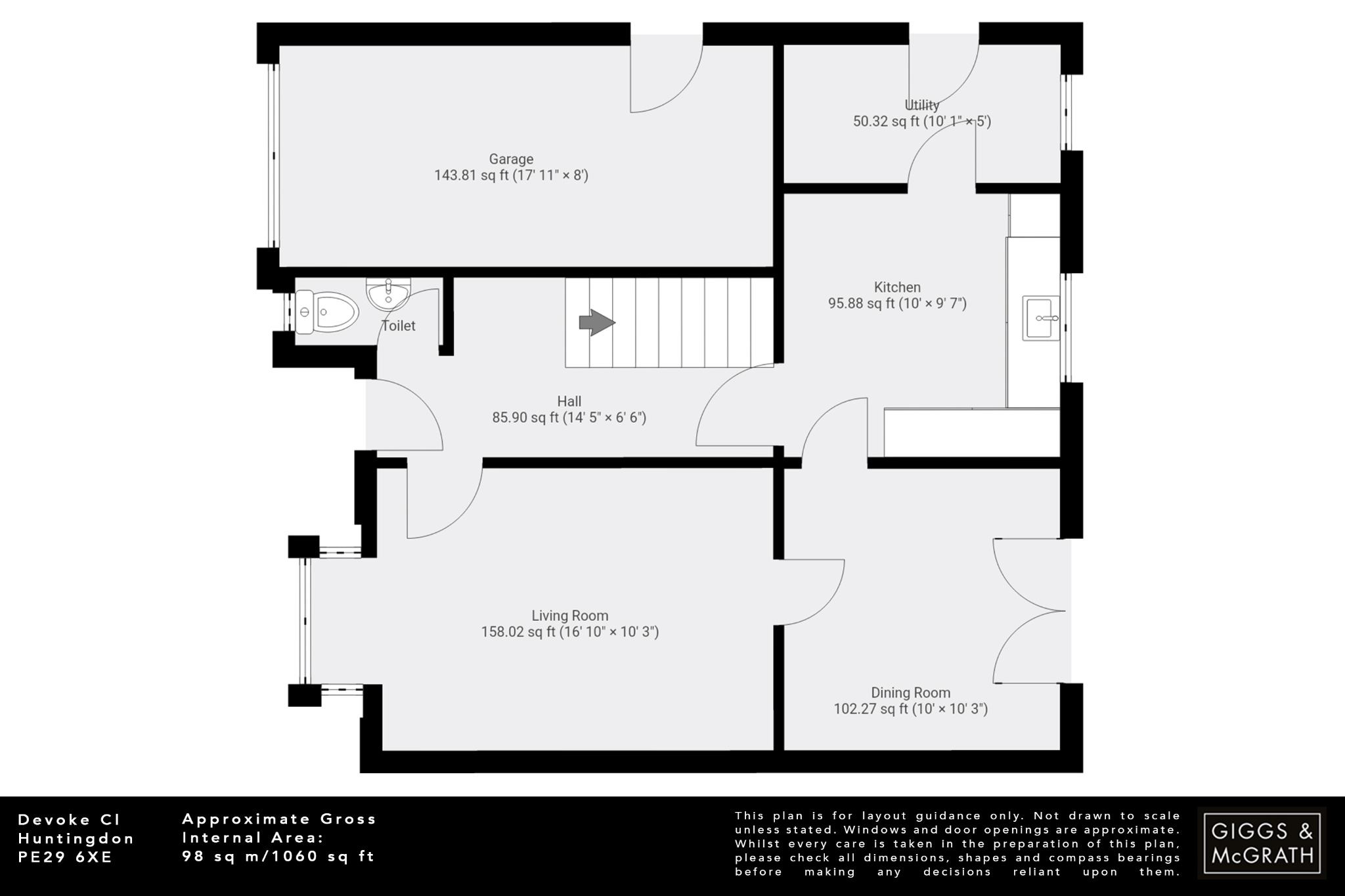 3 bed detached house for sale in Devoke Close, Huntingdon - Property Floorplan