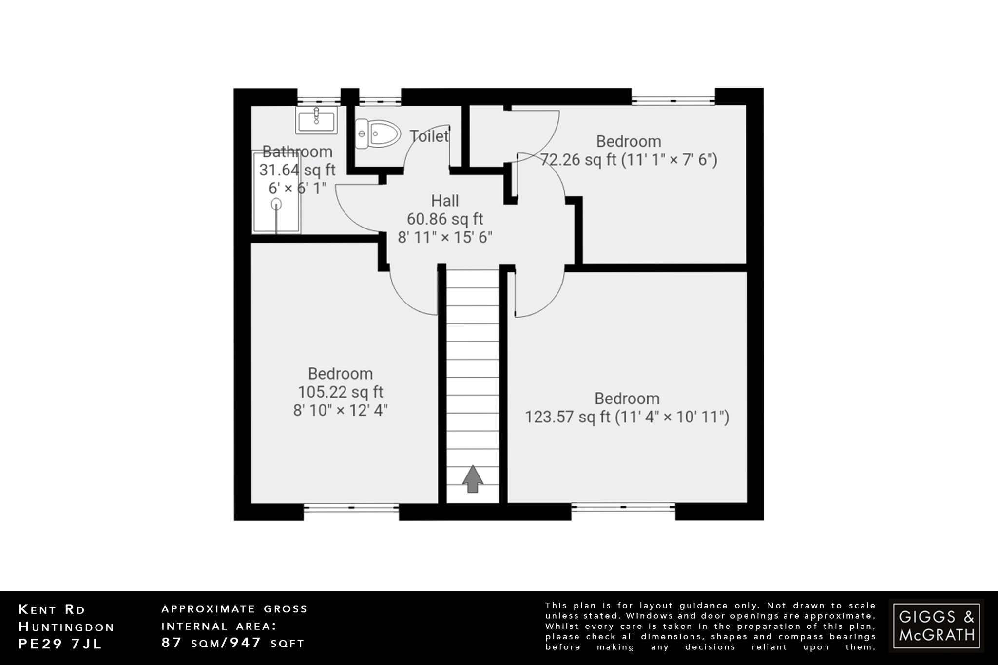 3 bed end of terrace house for sale in Kent Road, Huntingdon - Property Floorplan