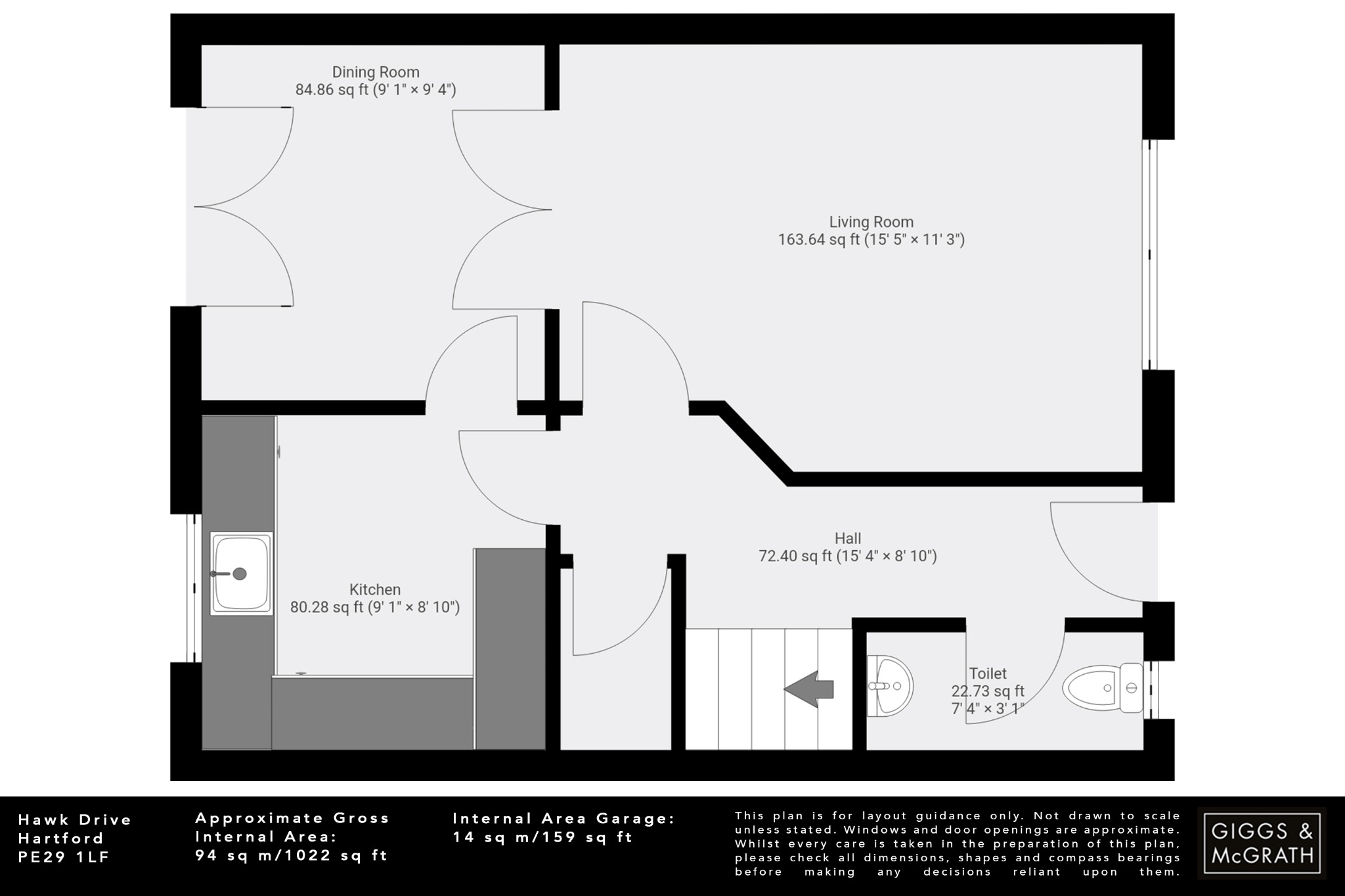 3 bed detached house for sale in Hawk Drive, Huntingdon - Property Floorplan