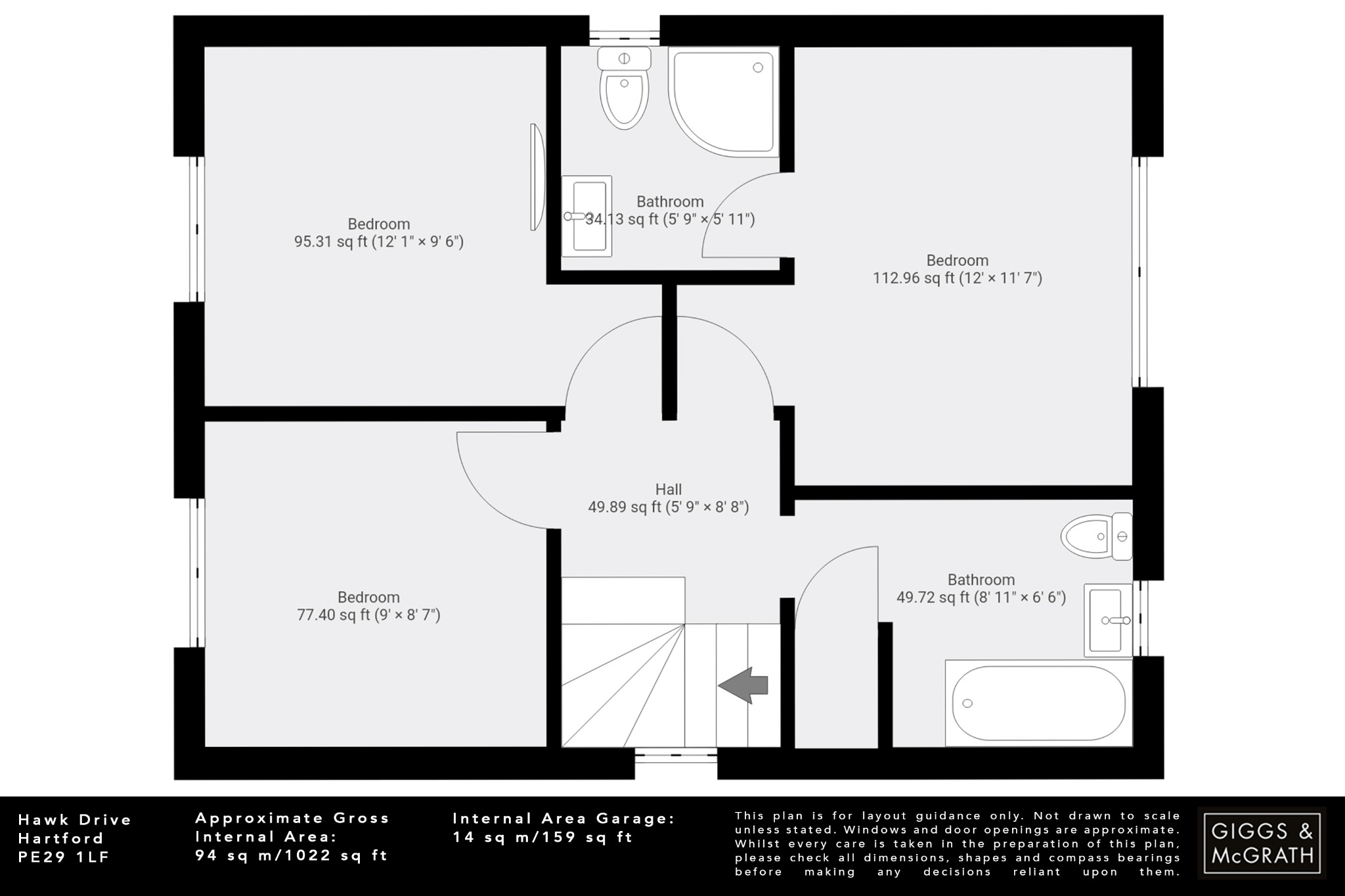 3 bed detached house for sale in Hawk Drive, Huntingdon - Property Floorplan