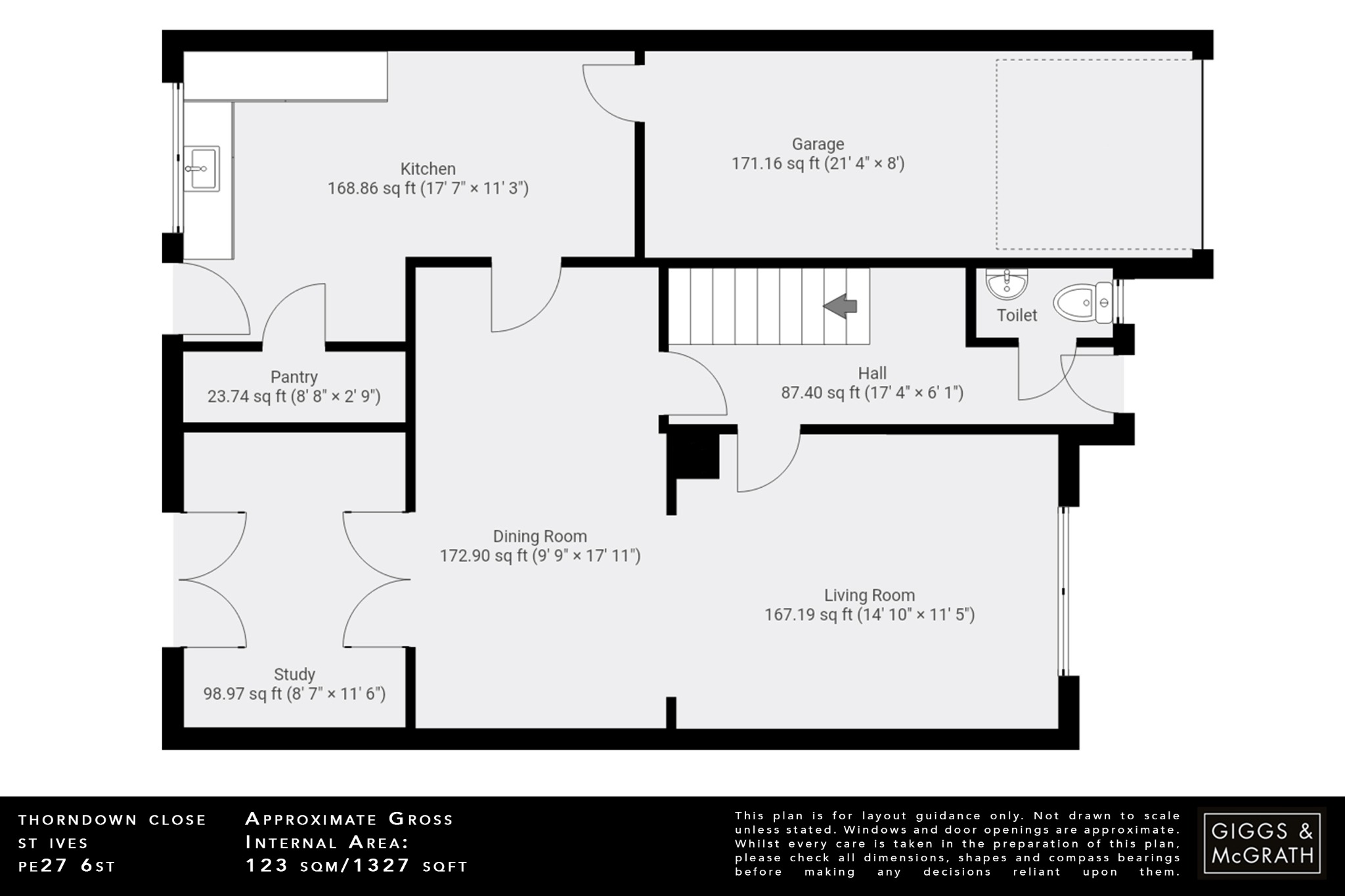 3 bed semi-detached house for sale in Thorndown Close, St. Ives - Property Floorplan