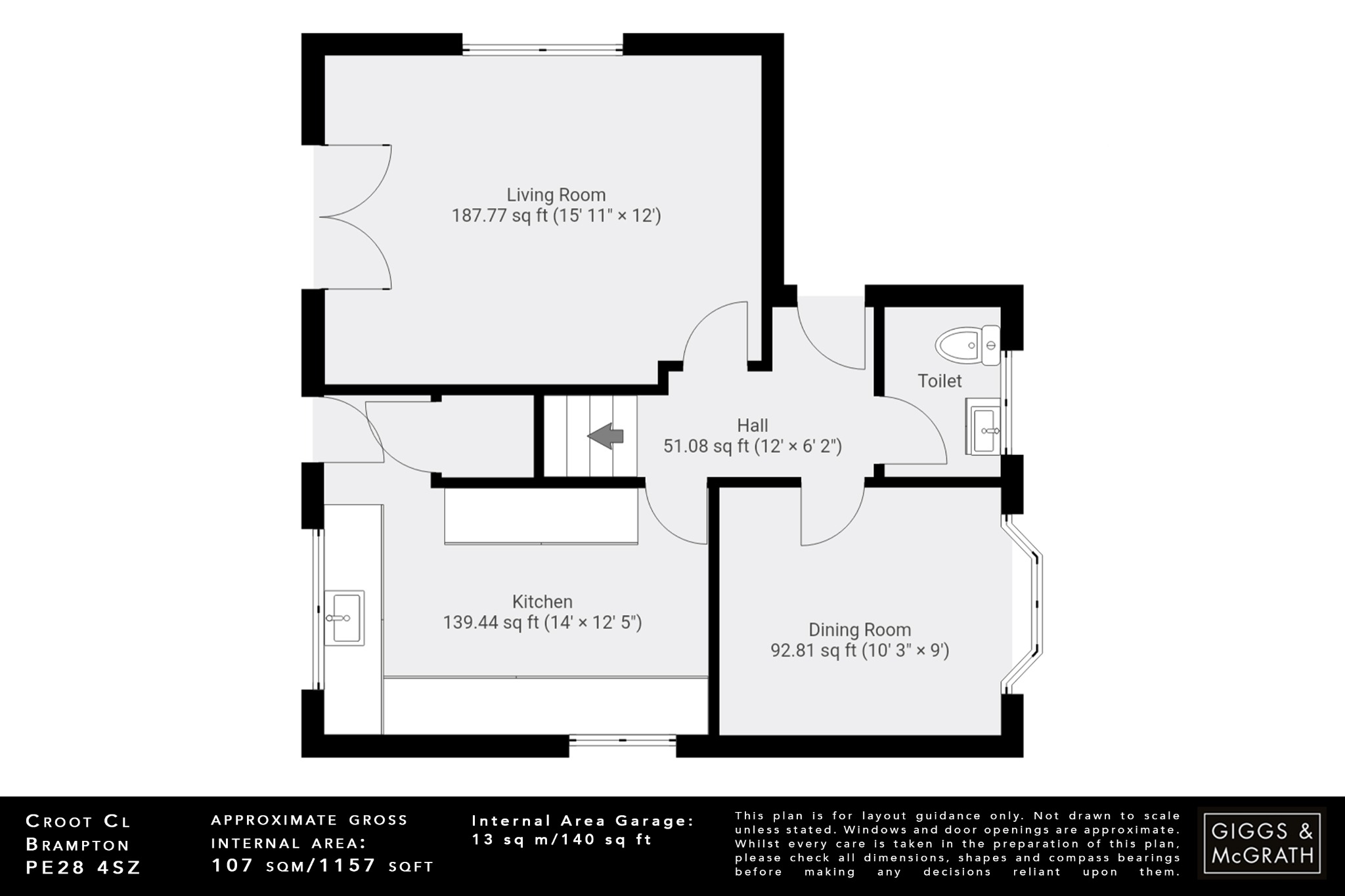 4 bed detached house for sale in Croot Close, Huntingdon - Property Floorplan