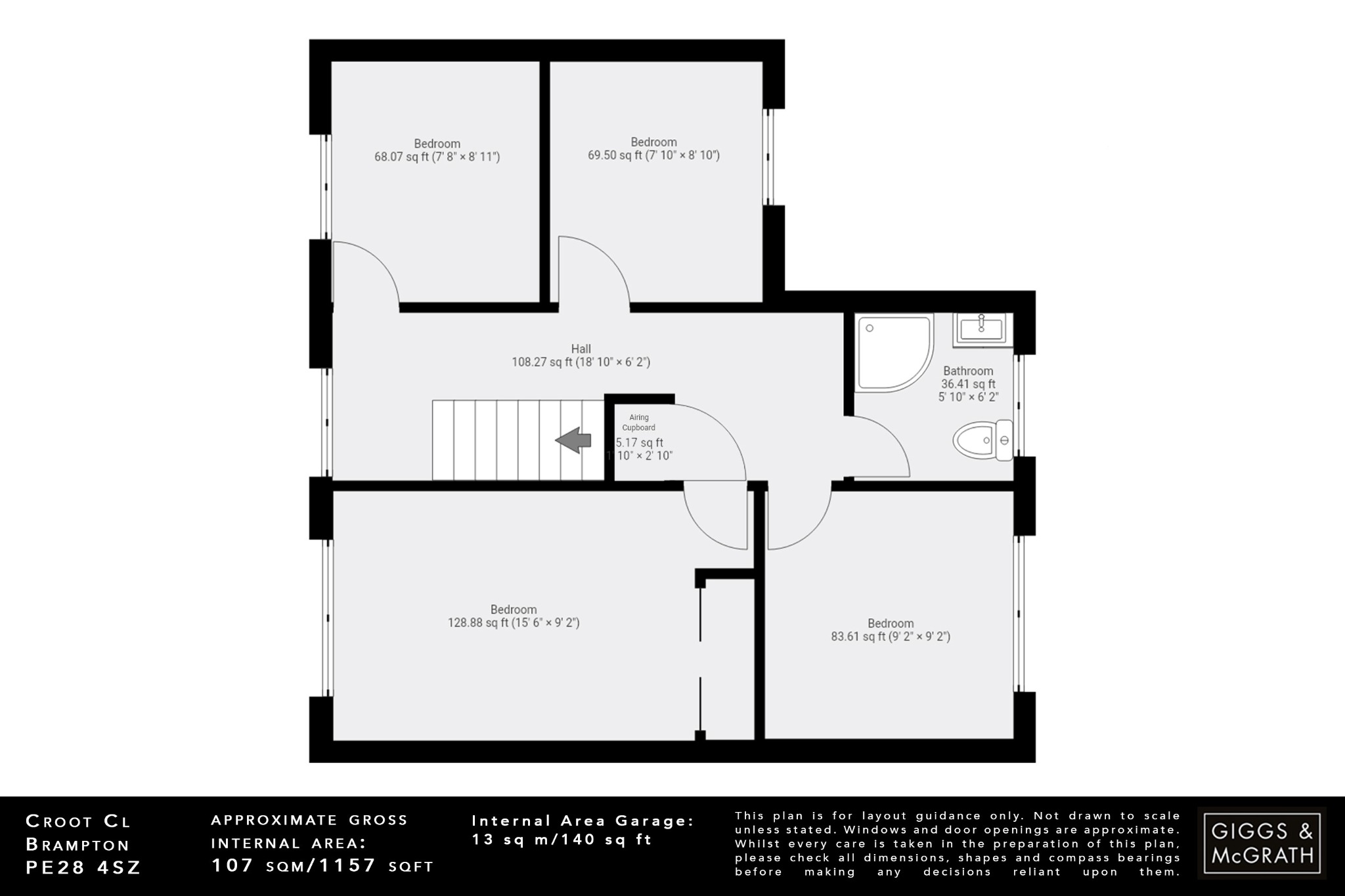 4 bed detached house for sale in Croot Close, Huntingdon - Property Floorplan