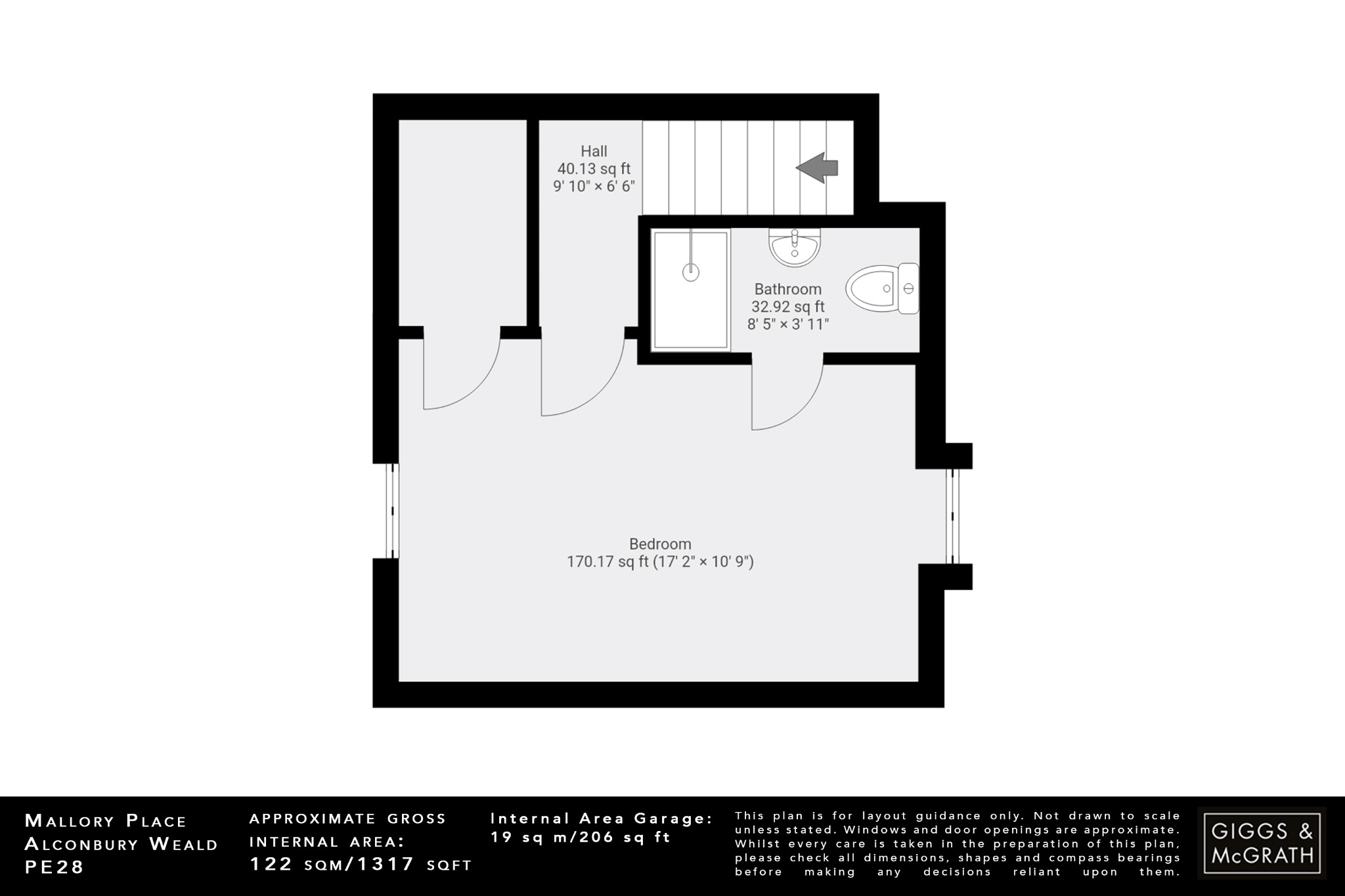 3 bed end of terrace house for sale in Mallory Place, Huntingdon - Property Floorplan