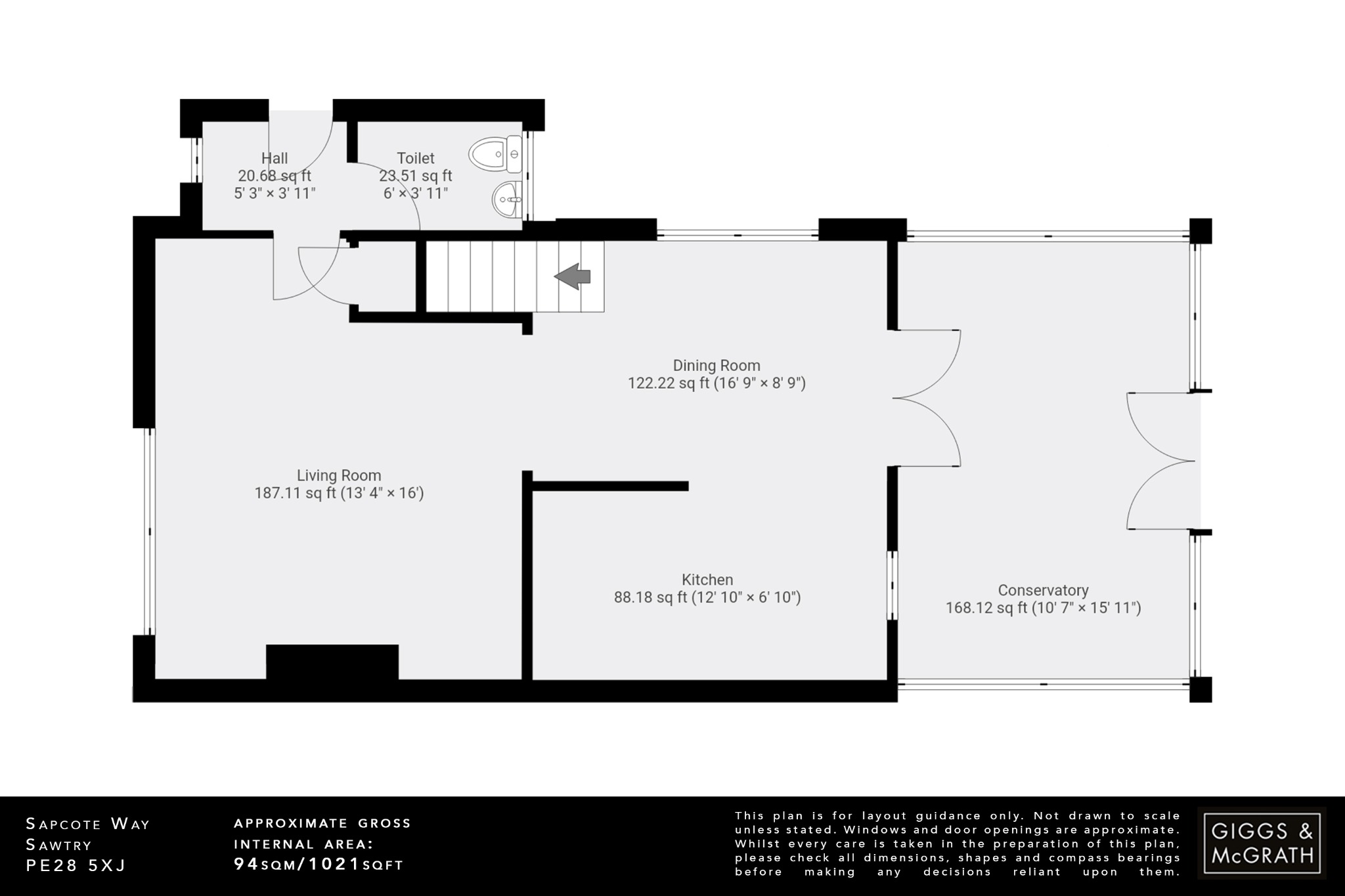 3 bed semi-detached house for sale in Sapcote Way, Huntingdon - Property Floorplan