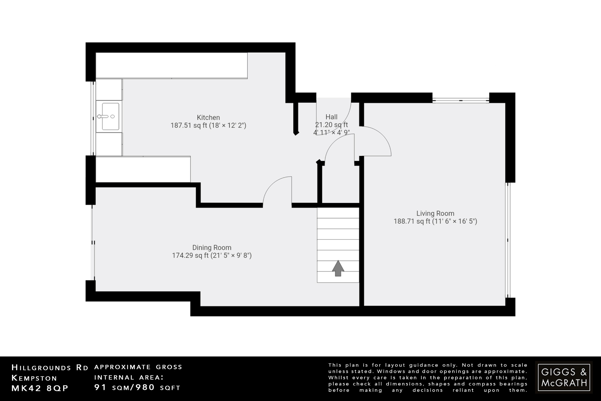 3 bed semi-detached house for sale in Hillgrounds Road, Bedford - Property Floorplan