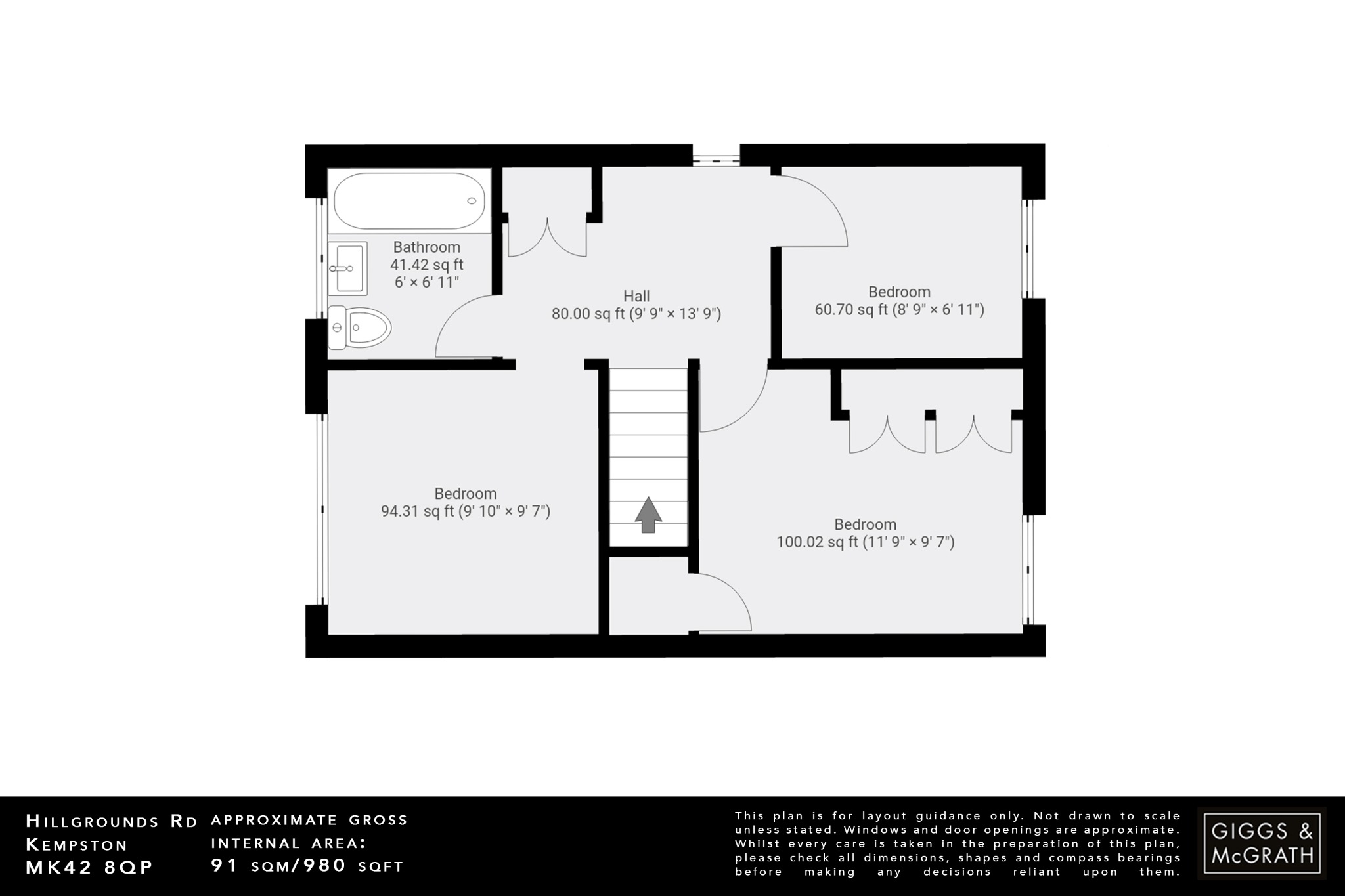 3 bed semi-detached house for sale in Hillgrounds Road, Bedford - Property Floorplan