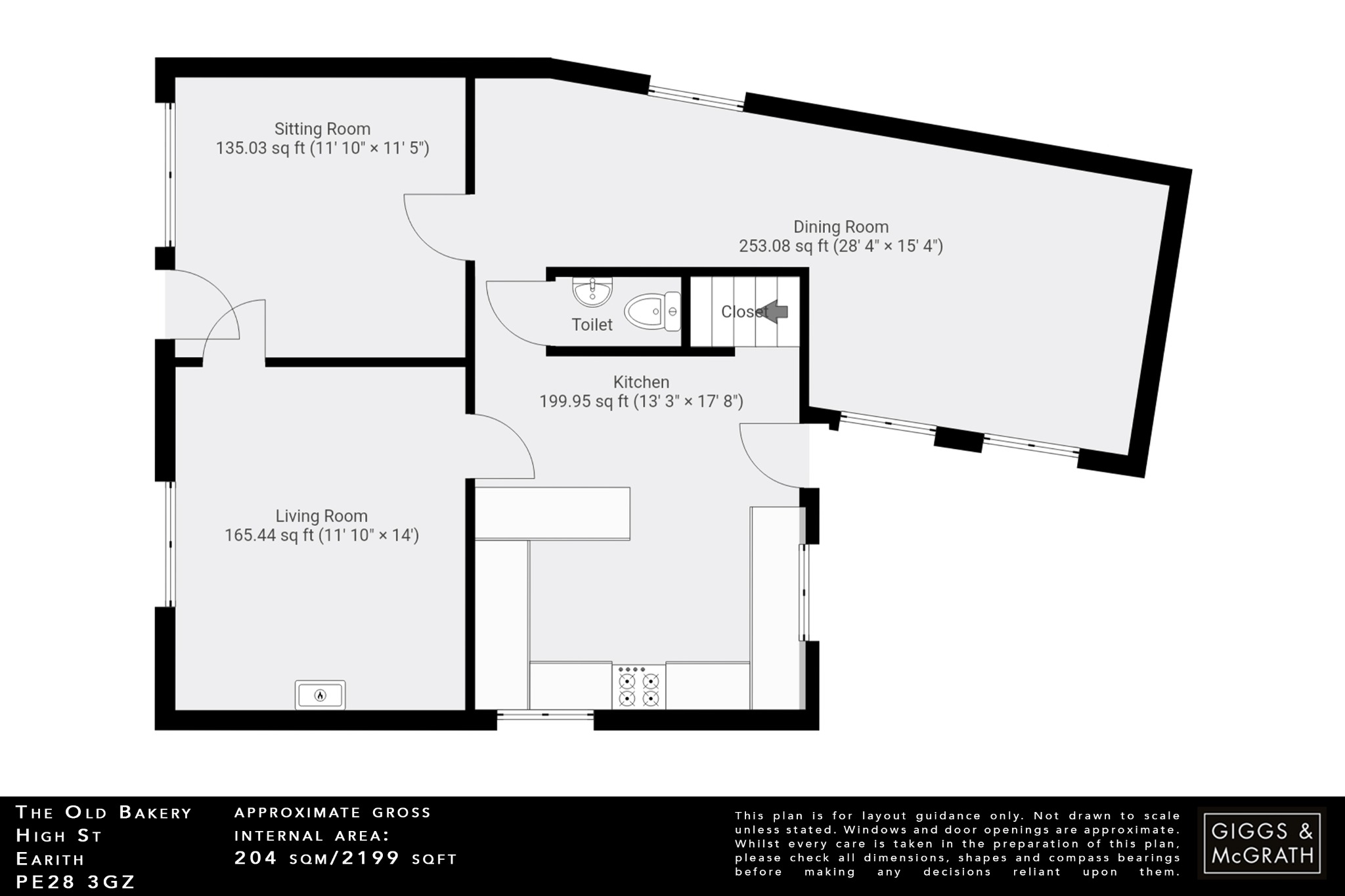 4 bed end of terrace house for sale in High Street, Huntingdon - Property Floorplan