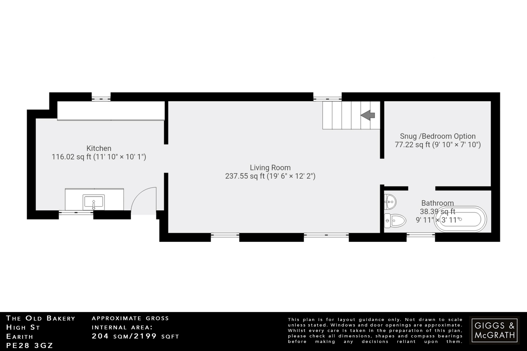 4 bed end of terrace house for sale in High Street, Huntingdon - Property Floorplan