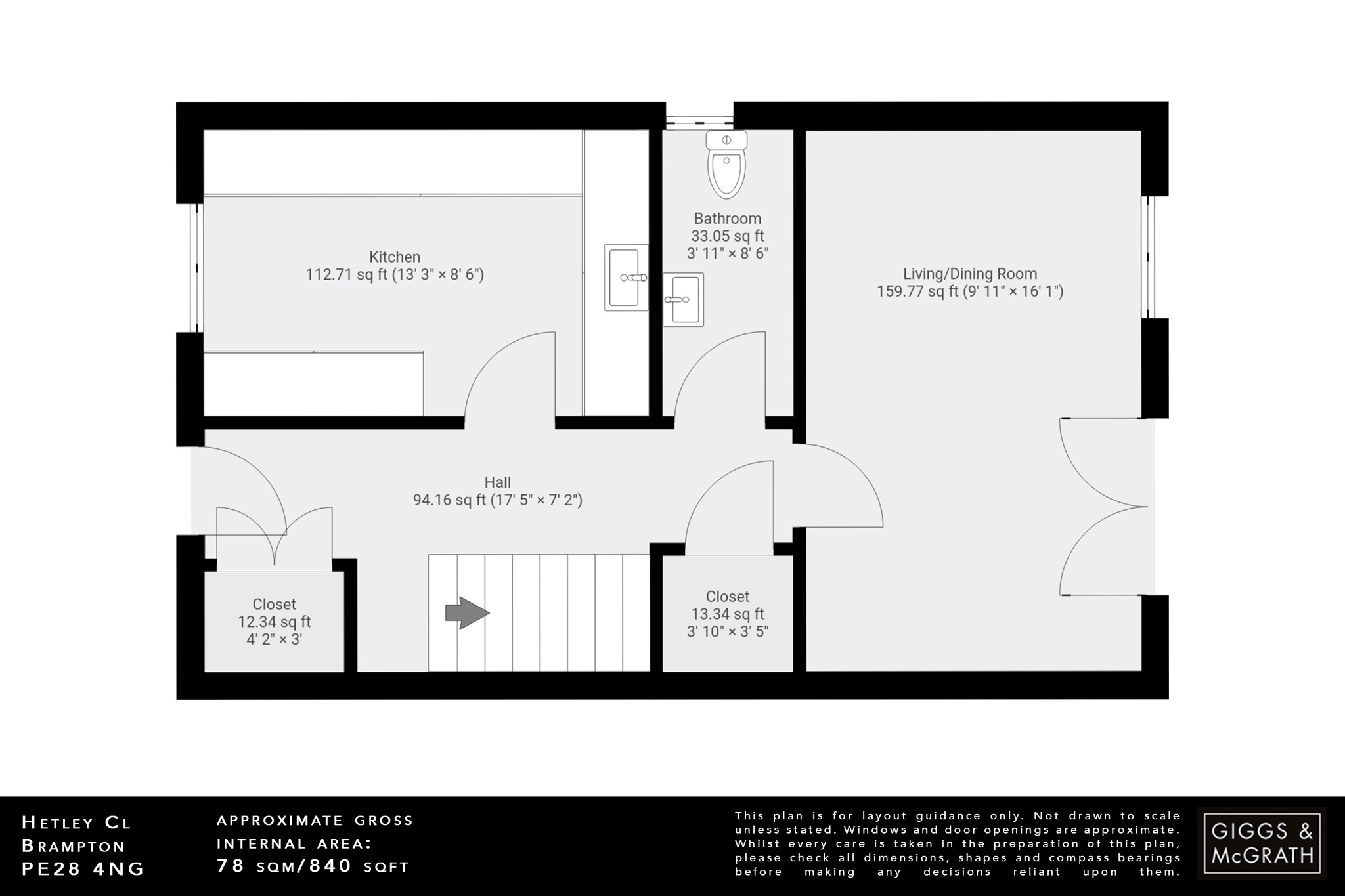 3 bed semi-detached house for sale in Hetley Close, Cambridgeshire - Property Floorplan