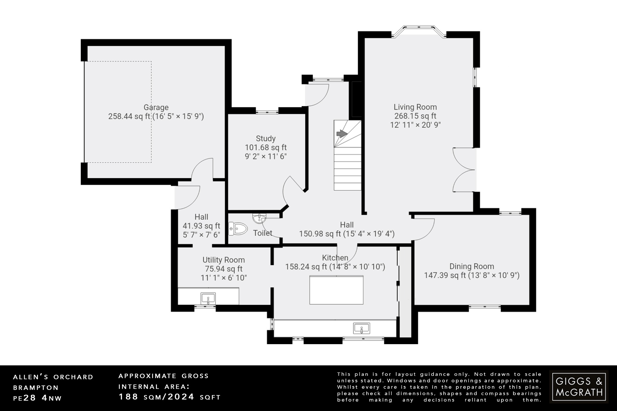 4 bed detached house for sale in Allens Orchard, Huntingdon - Property Floorplan