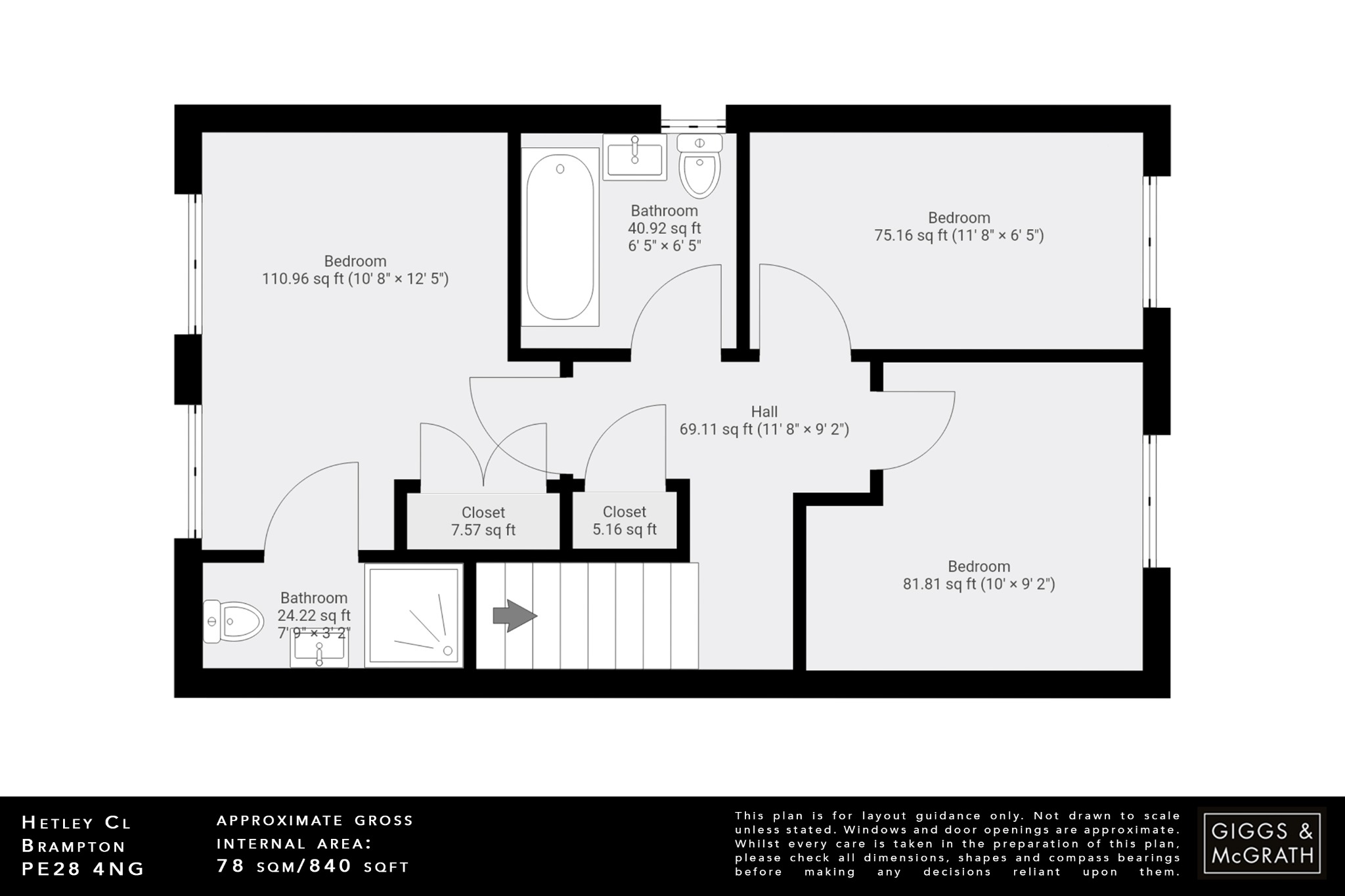 3 bed semi-detached house for sale in Hetley Close, Cambridgeshire - Property Floorplan