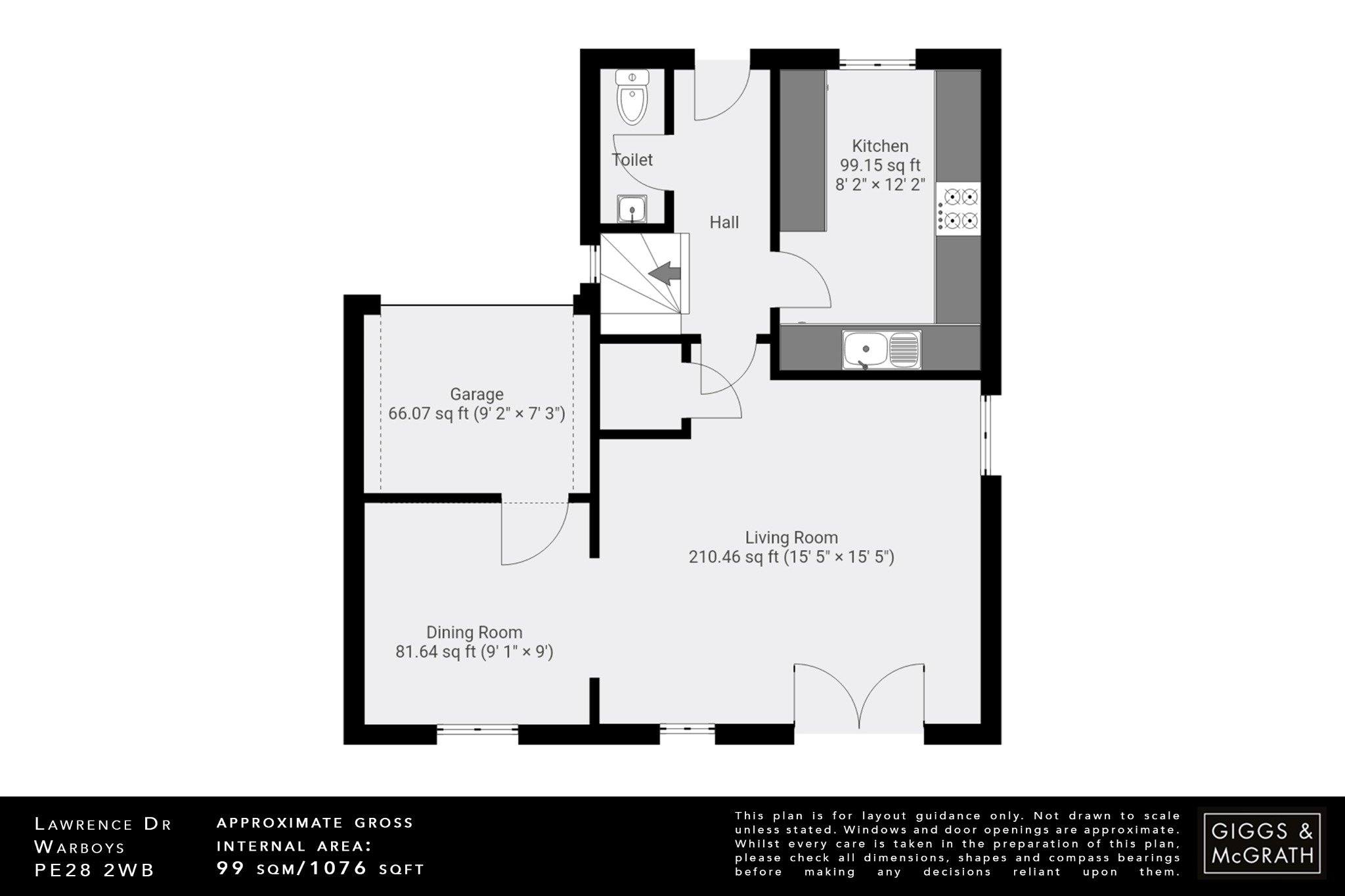 3 bed detached house for sale in Lawrence Drive, Huntingdon - Property Floorplan