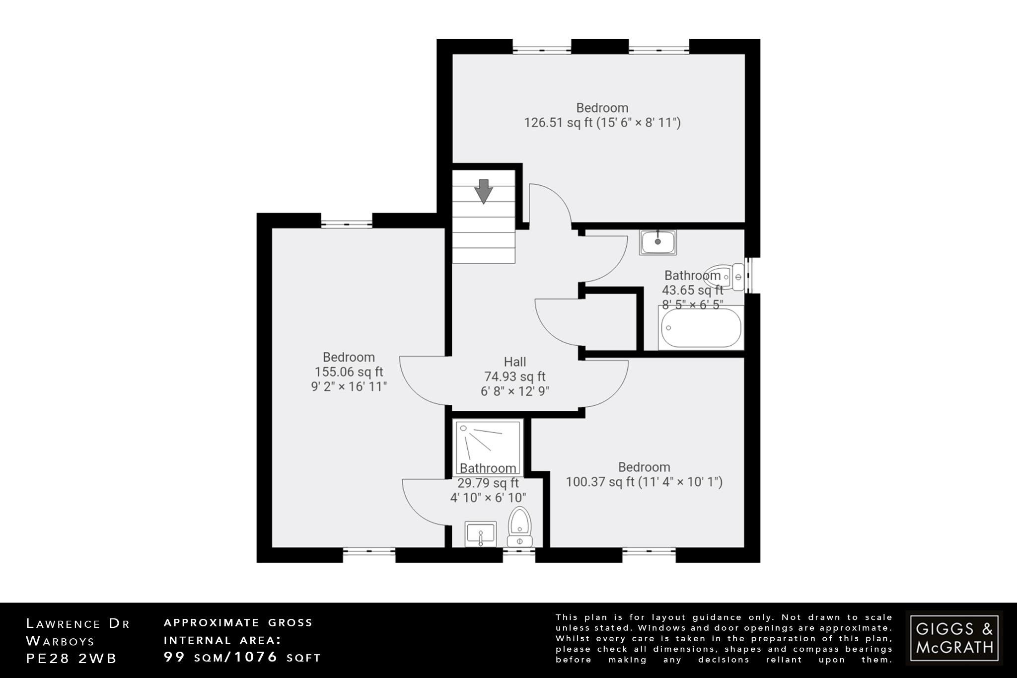 3 bed detached house for sale in Lawrence Drive, Huntingdon - Property Floorplan