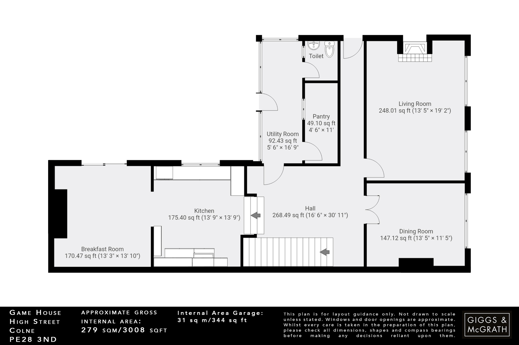 5 bed detached house for sale in High Street, Huntingdon - Property Floorplan