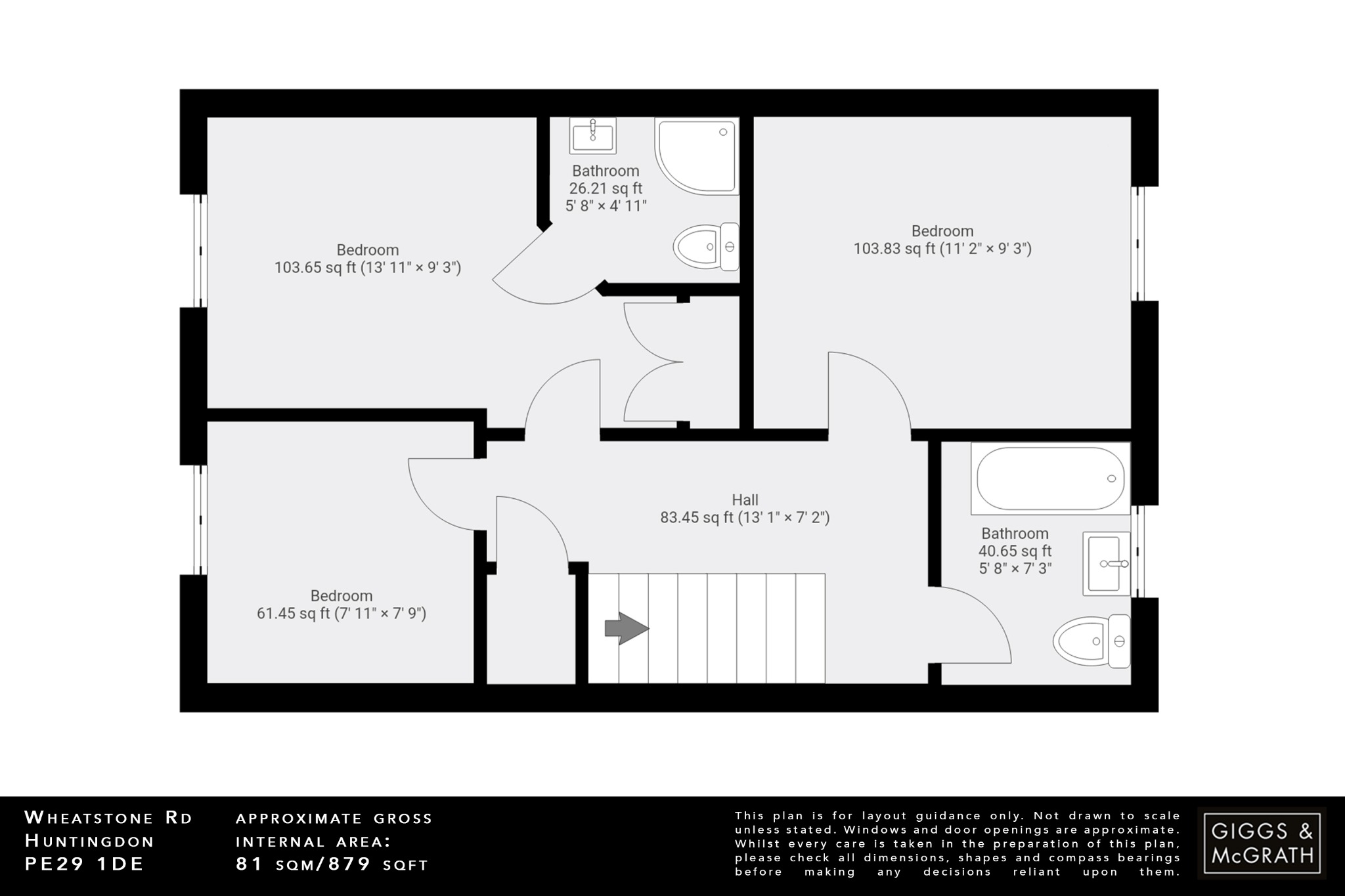 3 bed semi-detached house for sale in Wheatstone Road, Huntingdon - Property Floorplan