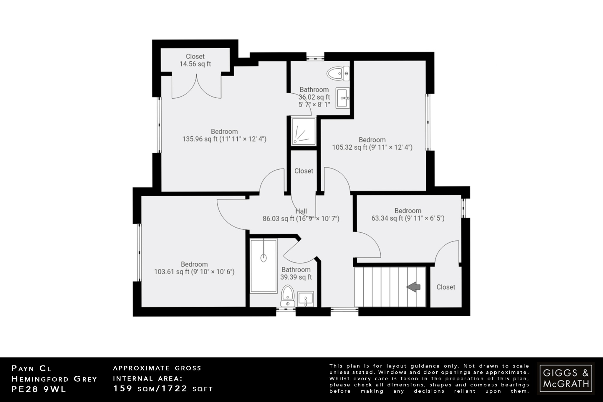 4 bed detached house for sale in Payn Close, Huntingdon - Property Floorplan