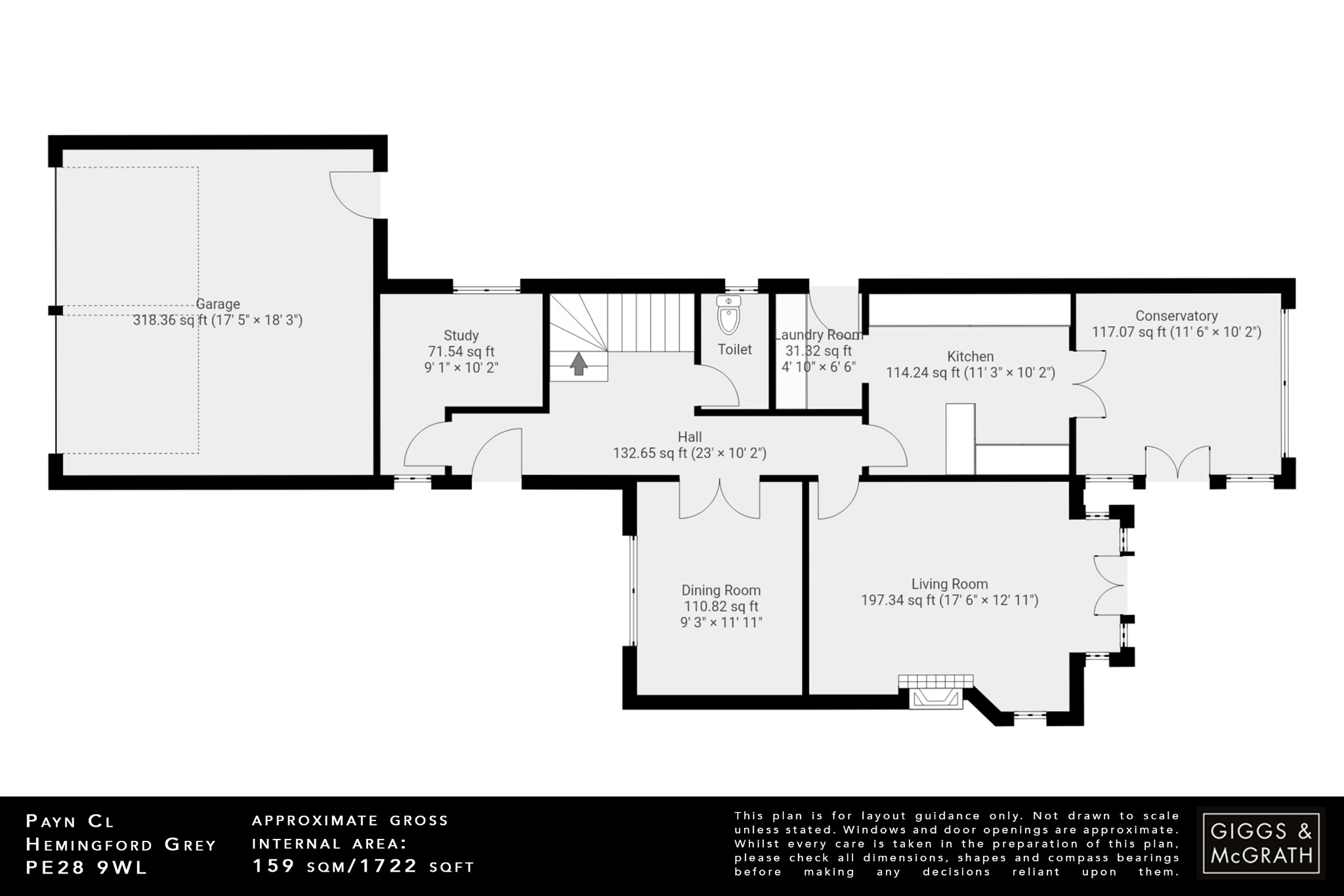 4 bed detached house for sale in Payn Close, Huntingdon - Property Floorplan