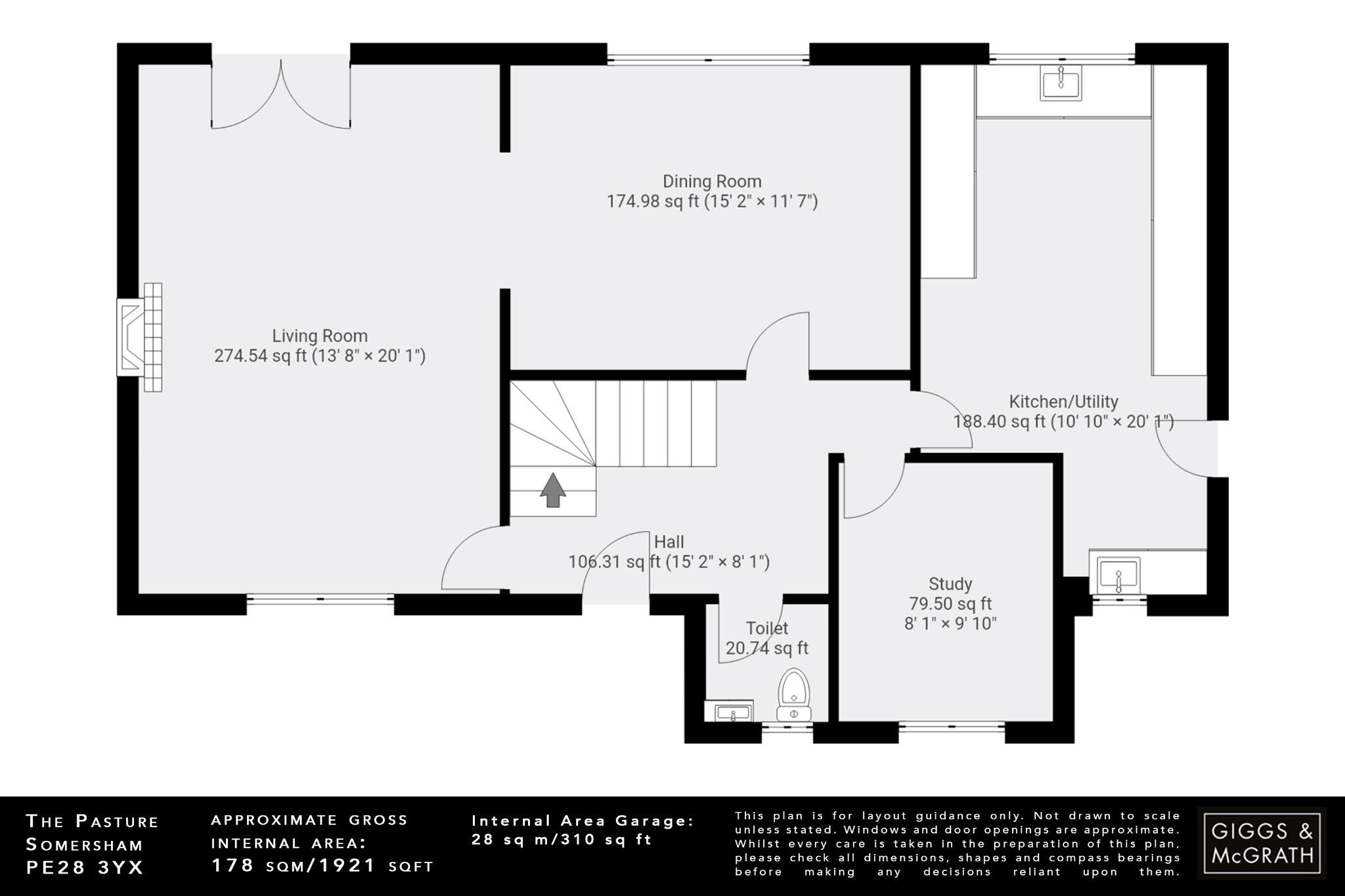 4 bed detached house for sale in The Pasture, Huntingdon - Property Floorplan